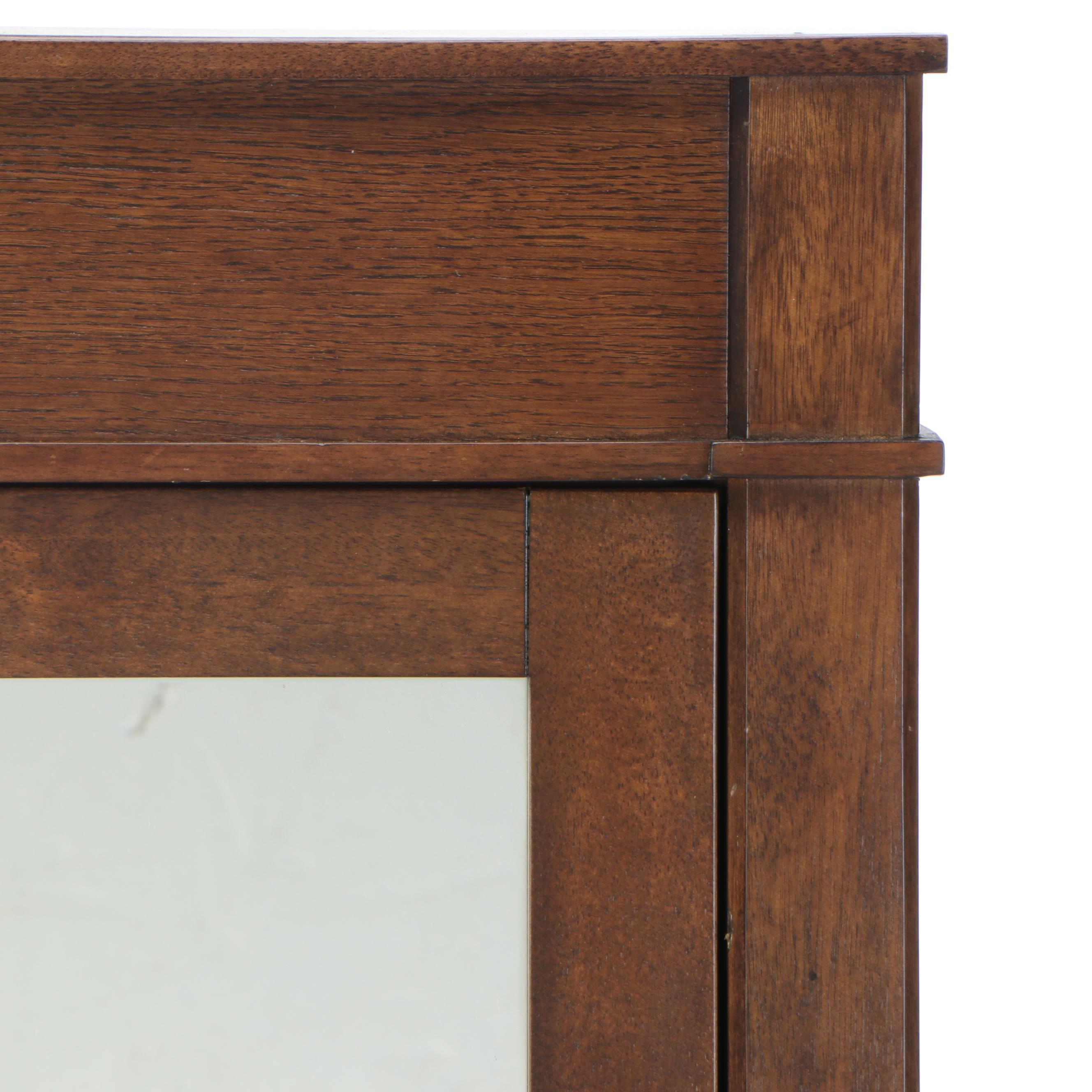 Victorian Style Wood Mirrored Medicine Cabinet with Adjustable Shelves