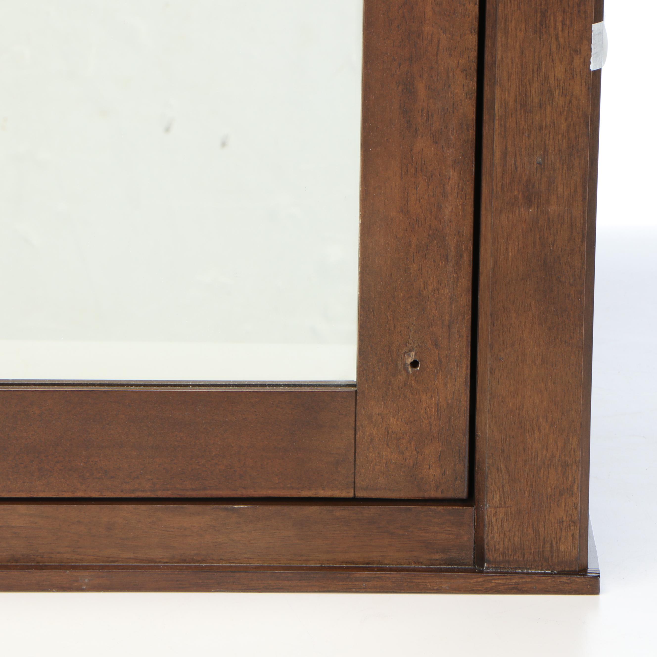 Victorian Style Wood Mirrored Medicine Cabinet with Adjustable Shelves