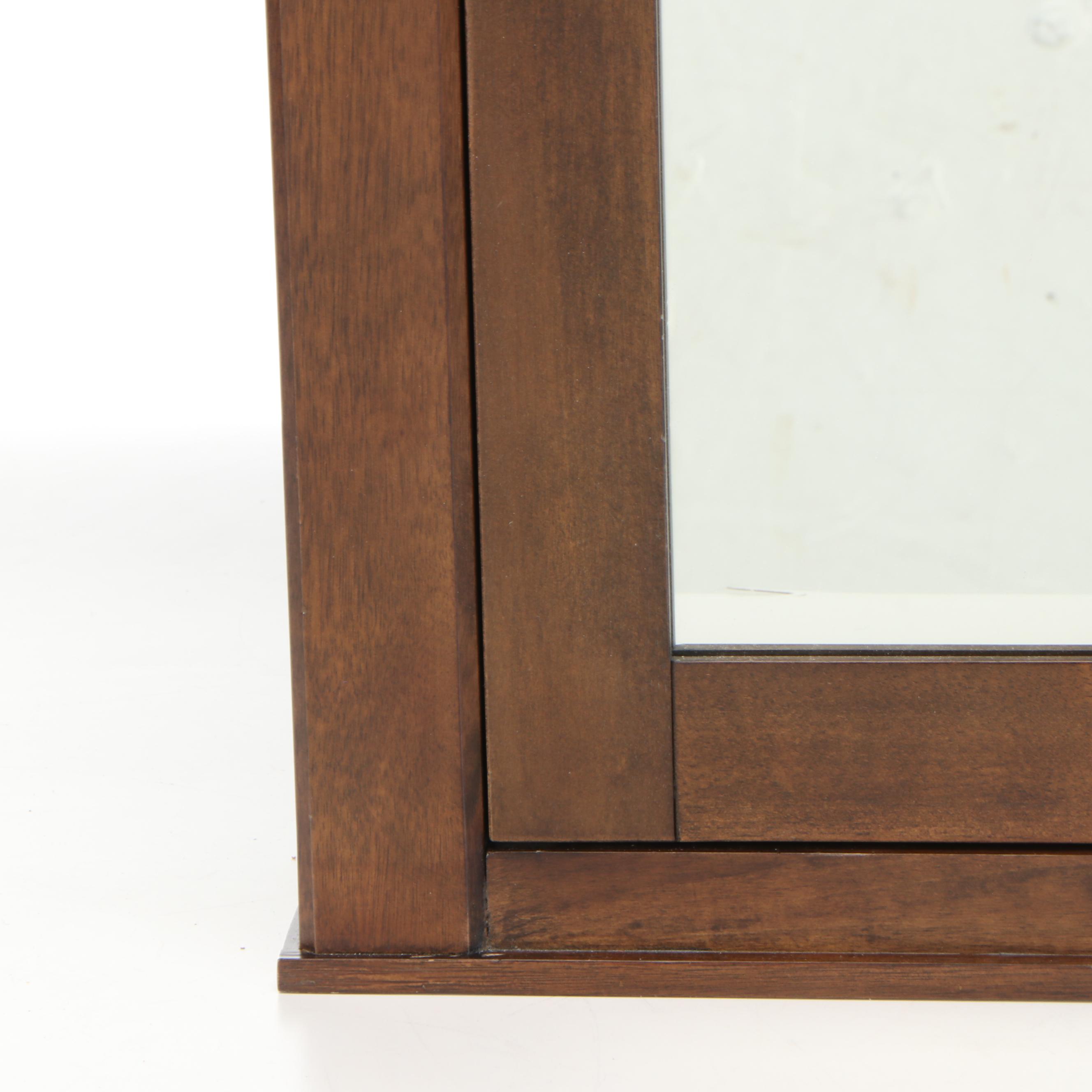 Victorian Style Wood Mirrored Medicine Cabinet with Adjustable Shelves