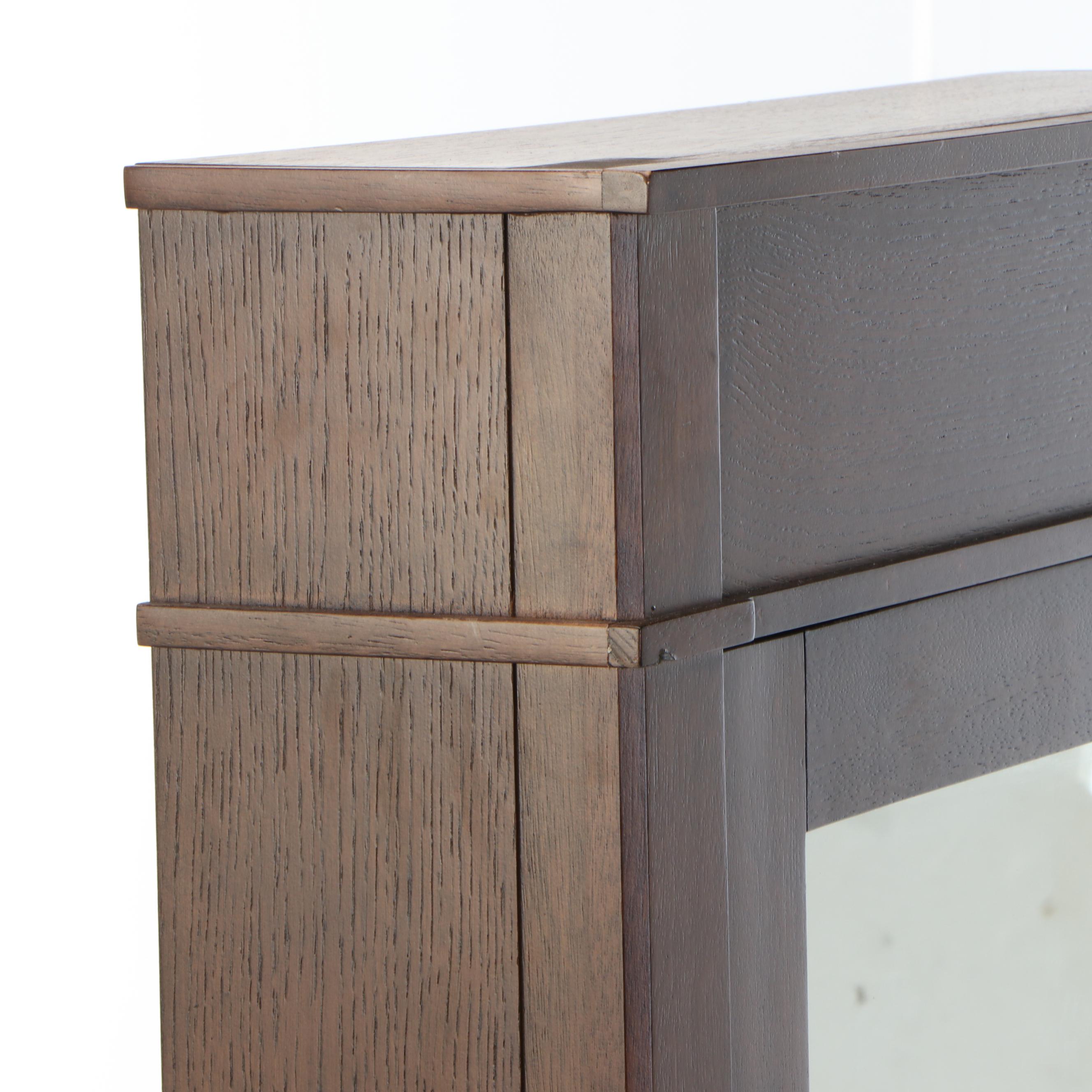 Victorian Style Wood Mirrored Medicine Cabinet with Adjustable Shelves