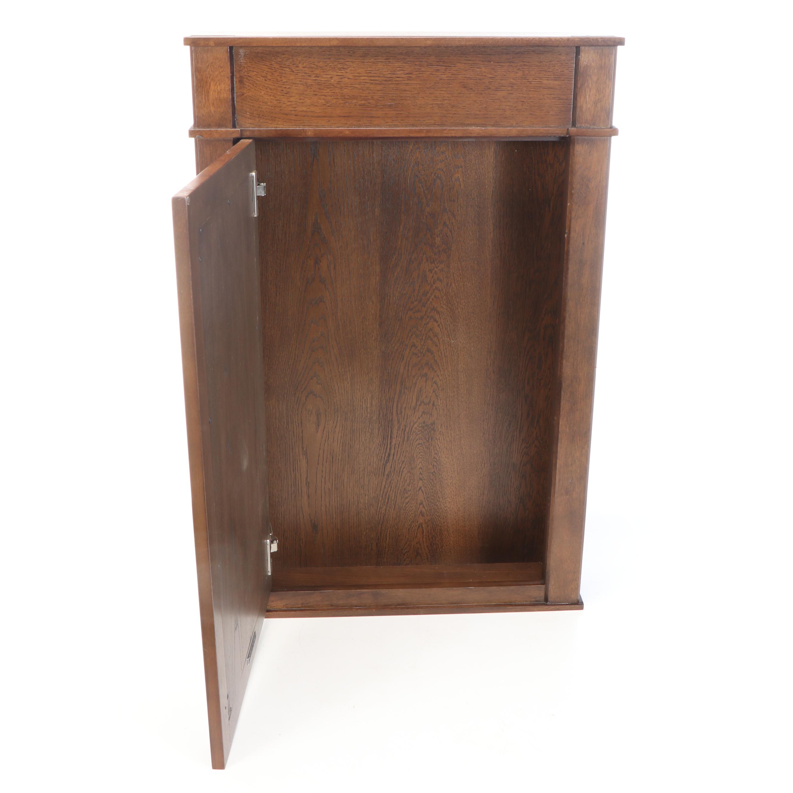 Victorian Style Wood Mirrored Medicine Cabinet with Adjustable Shelves