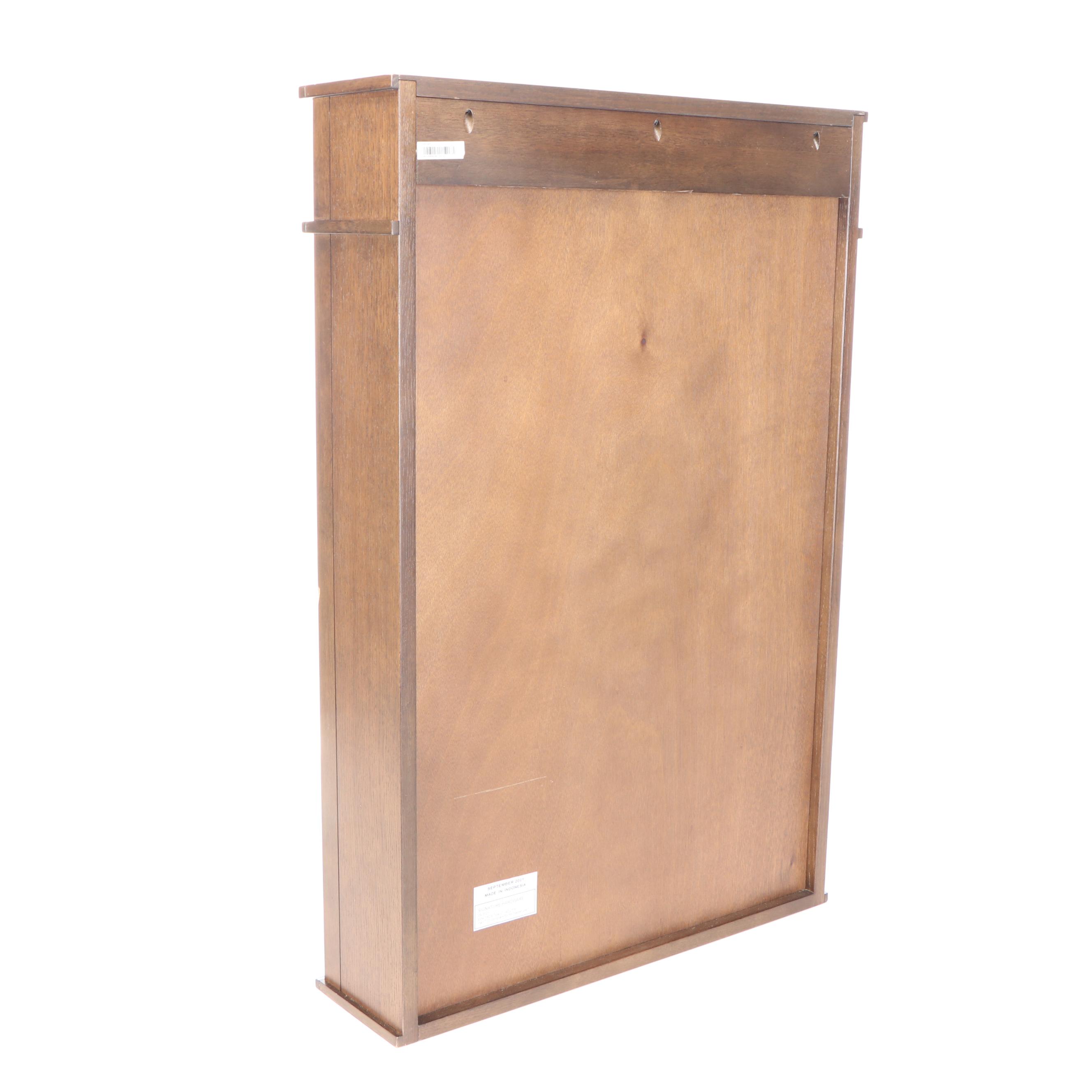 Victorian Style Wood Mirrored Medicine Cabinet with Adjustable Shelves