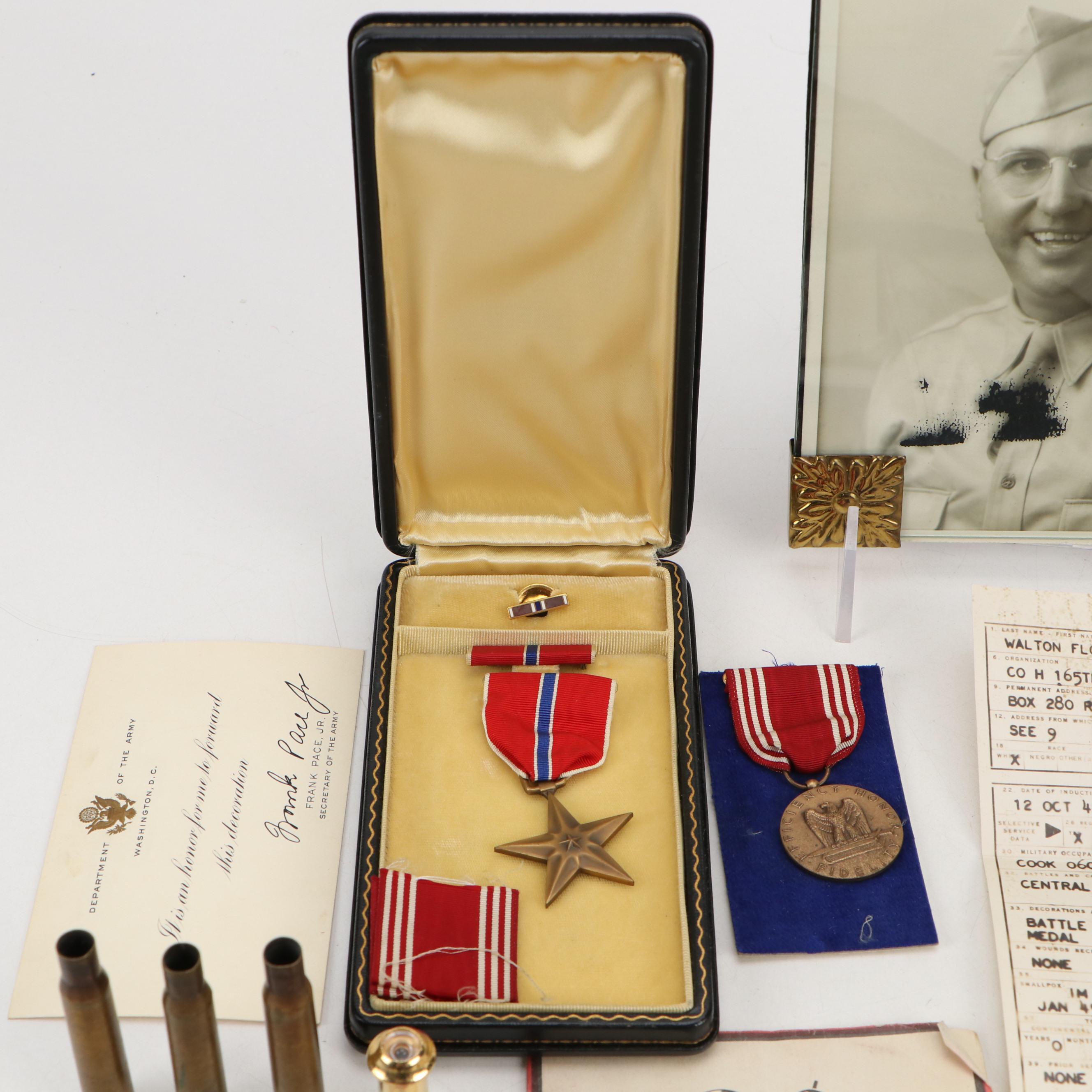 World War II Era Pacific Theater Photographs with Medals, Ephemera and More