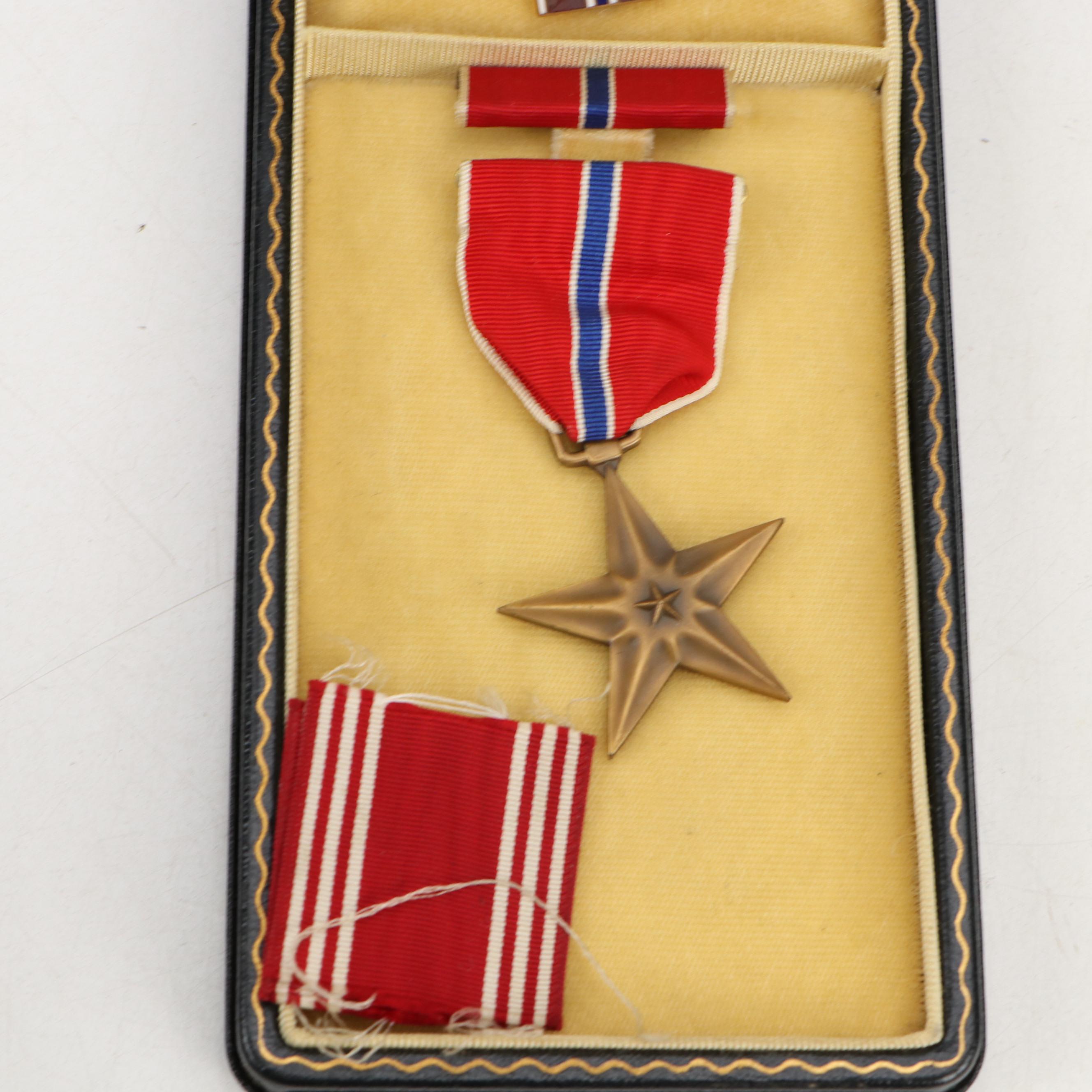 World War II Era Pacific Theater Photographs with Medals, Ephemera and More