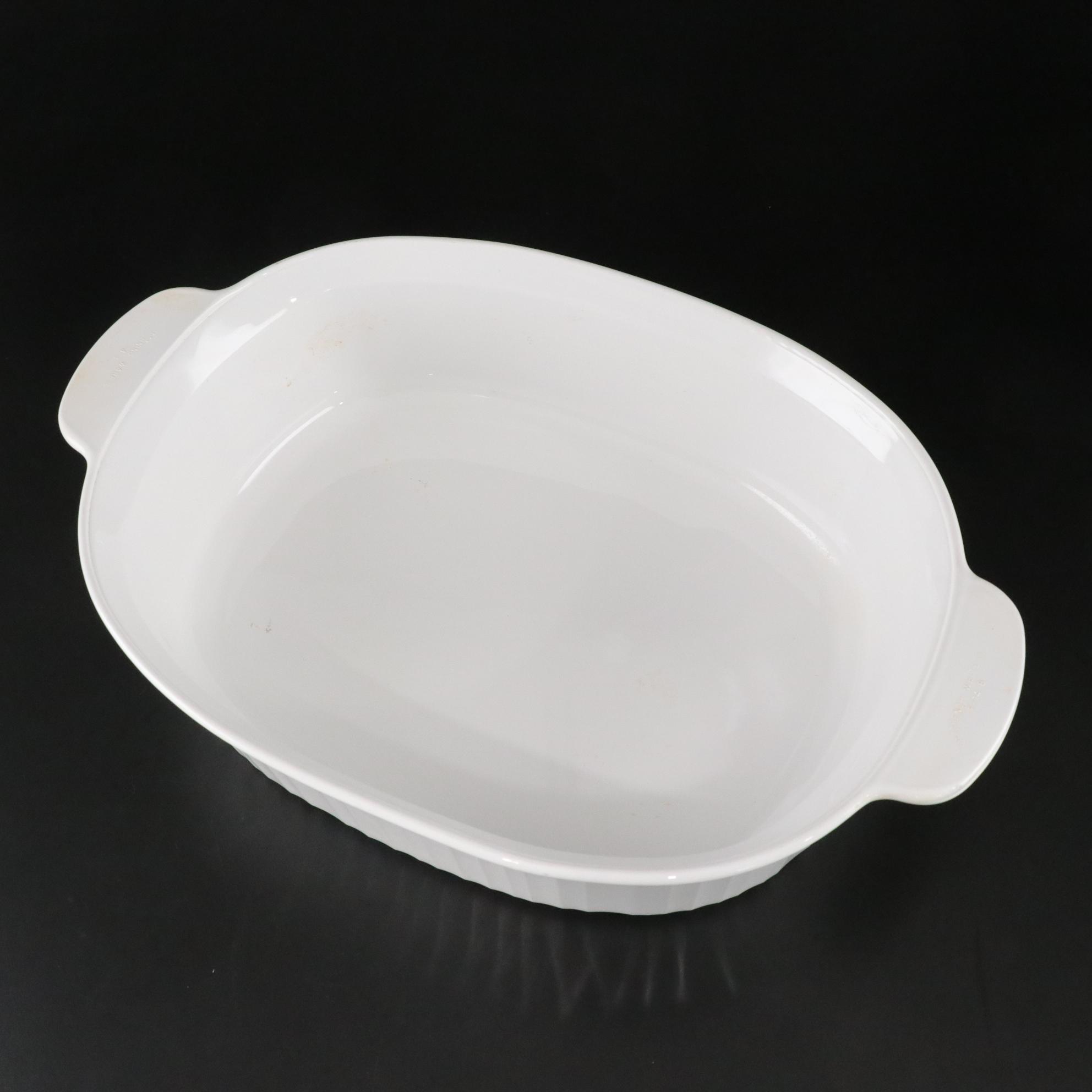 CorningWare "French White" Lidded Casserole Dishes and Bakeware with Pyrex Lids