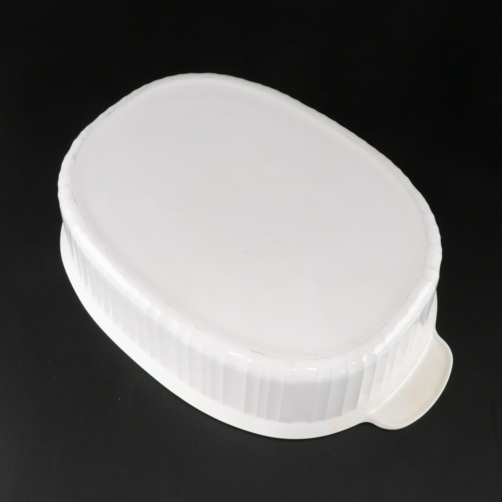 CorningWare "French White" Lidded Casserole Dishes and Bakeware with Pyrex Lids