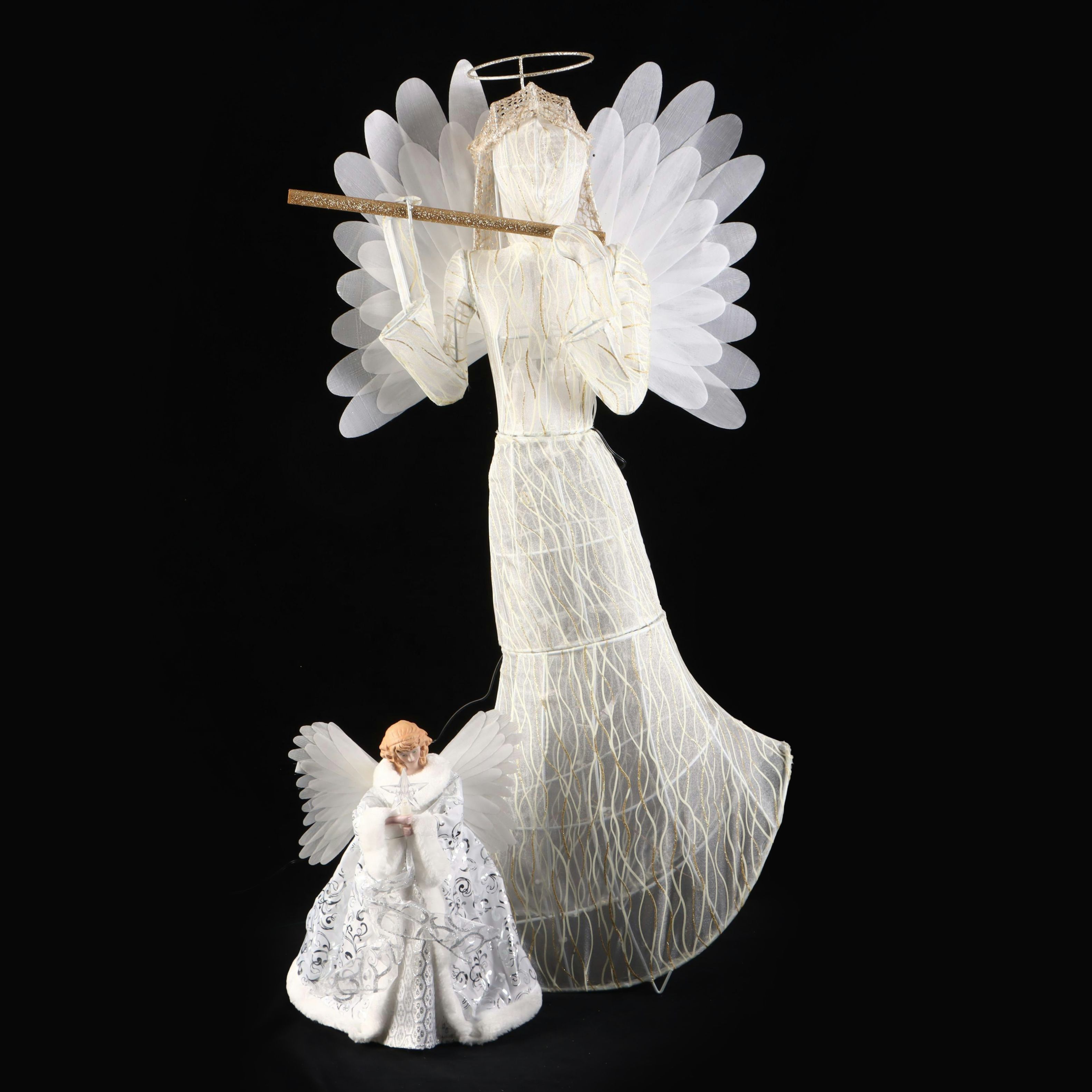 Mr. Christmas Illuminated Outdoor Angel Decoration and Angel Tree Topper