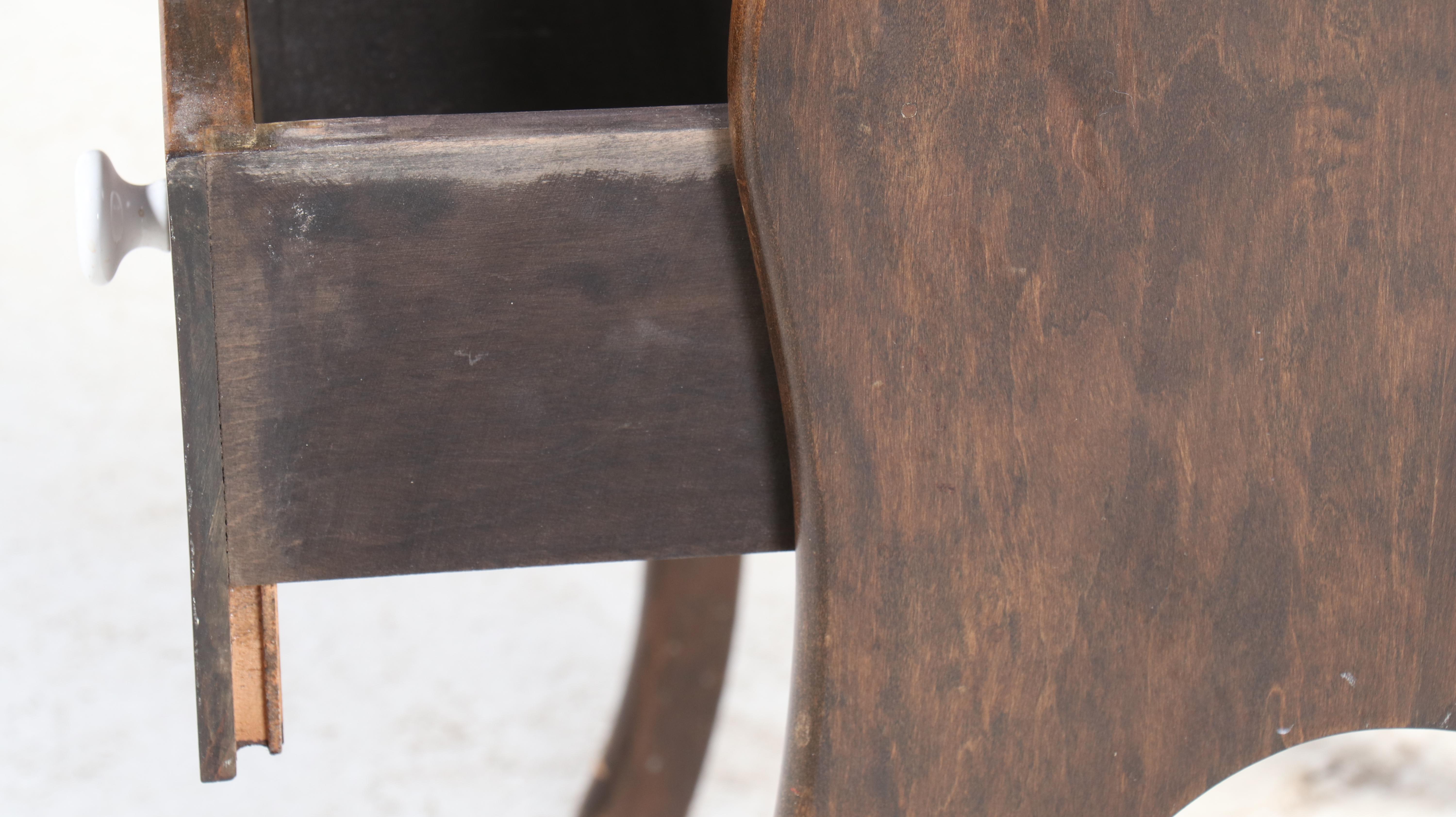 Edwardian Style Tiger Oak Slant Front Secretary Bookcase, Early 20th Century