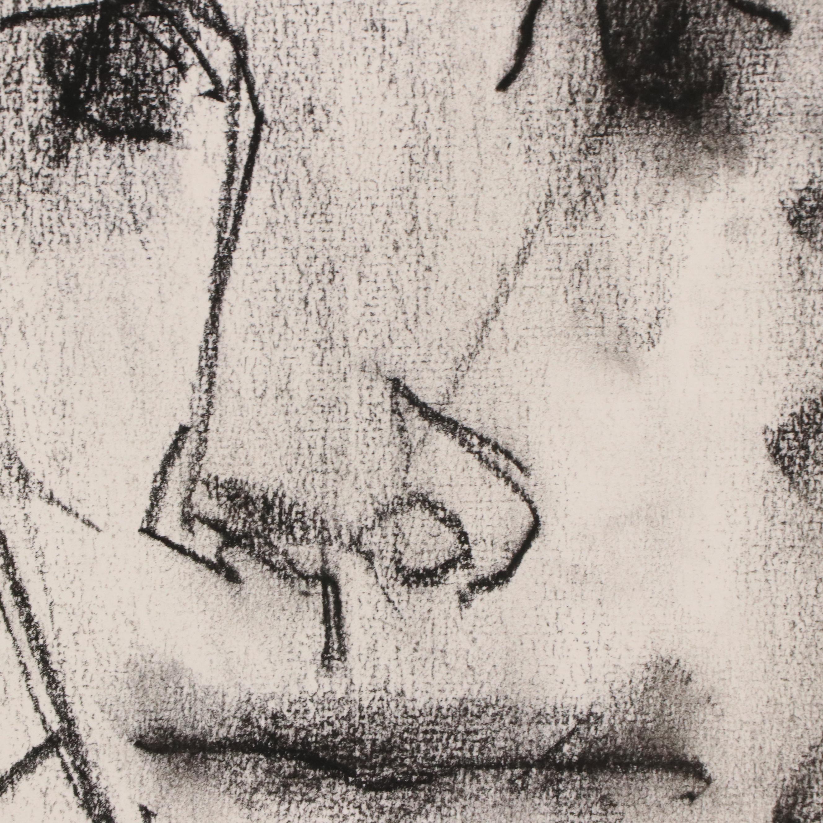 Jack Meanwell Expressionist Gestural Portrait, 1977