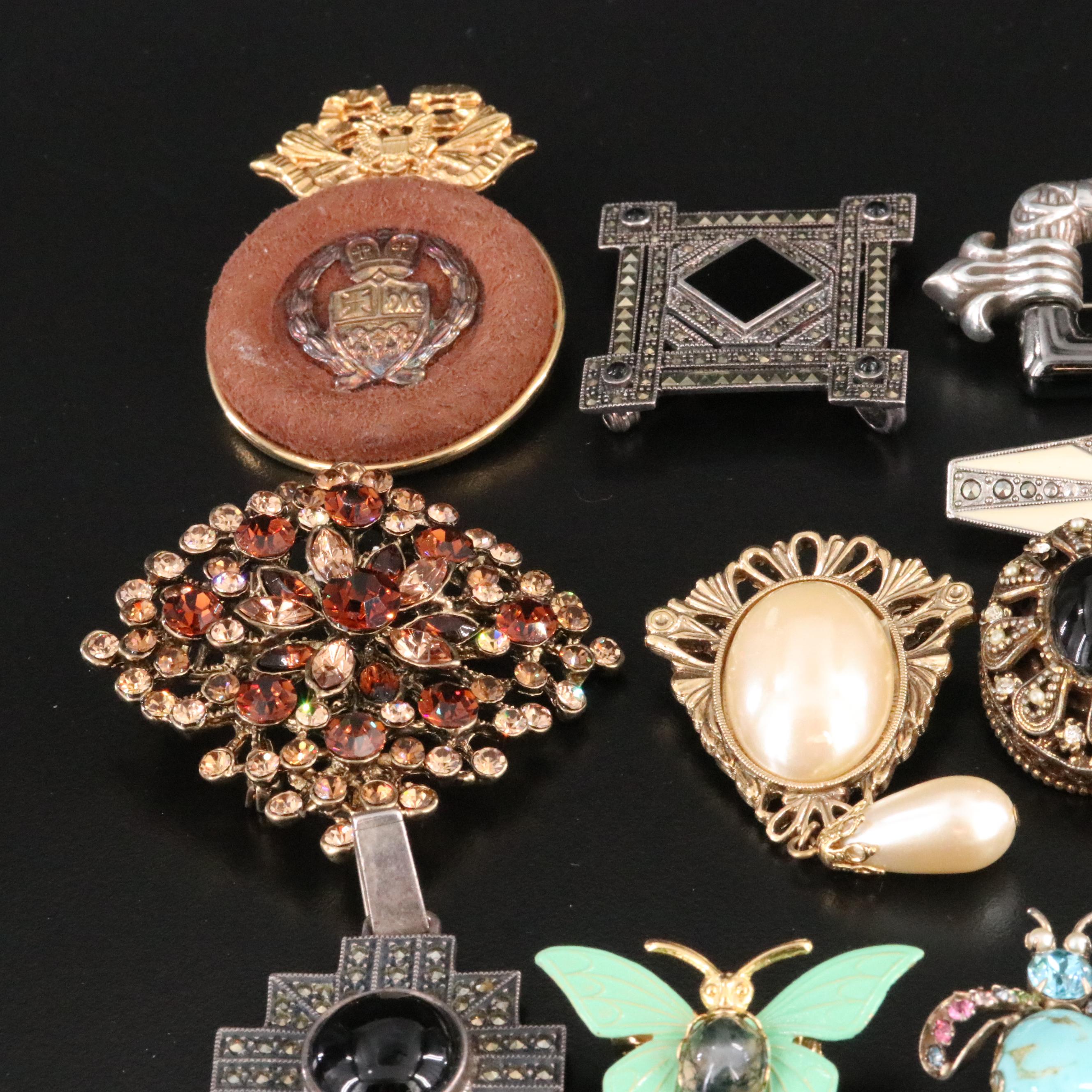 Art Deco, Eisenberg Ice, Sterling and Moss Agate Featured in Vintage Jewelry