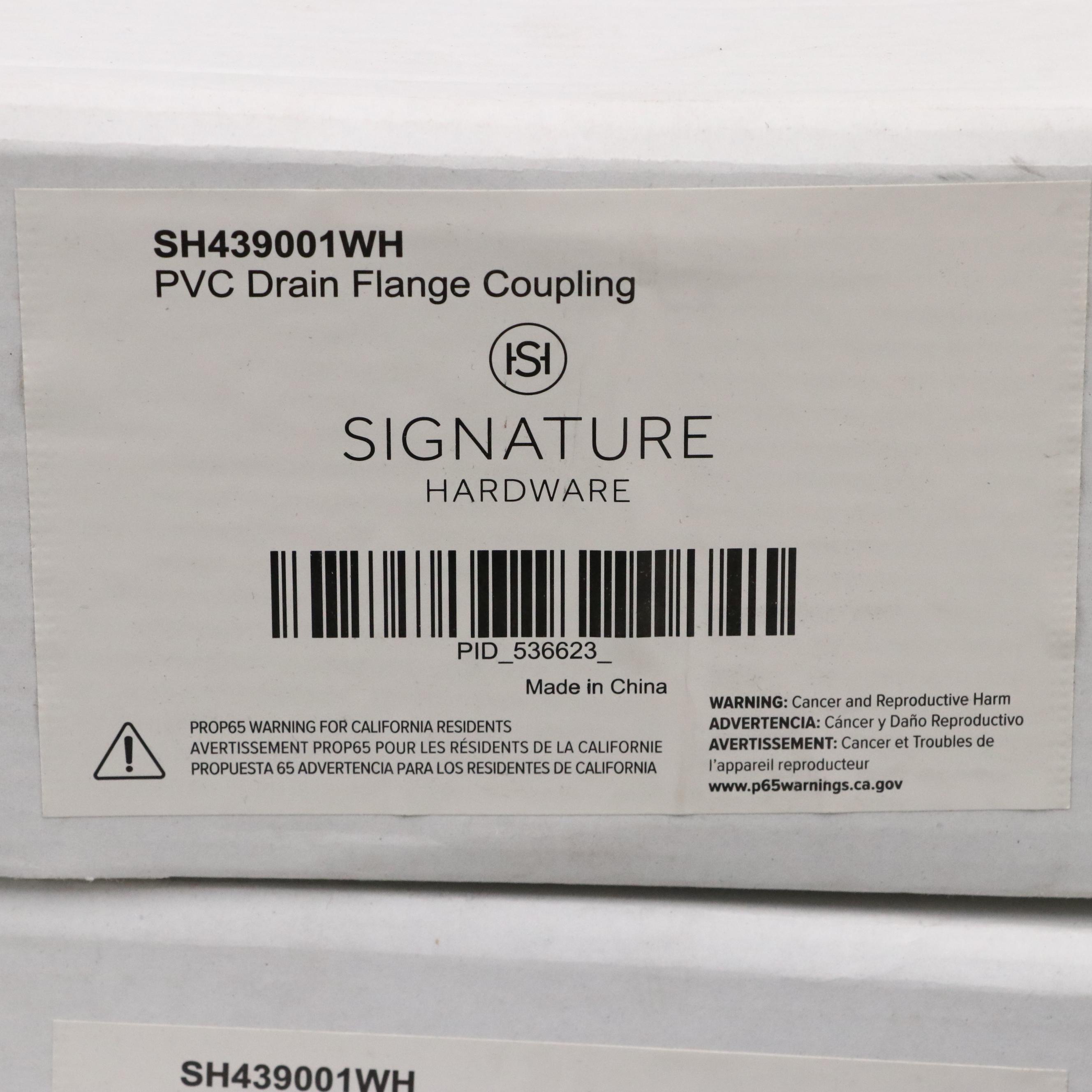 PVC Drain Flange Couplings and Shower Drains with Stainless Steel Strainers