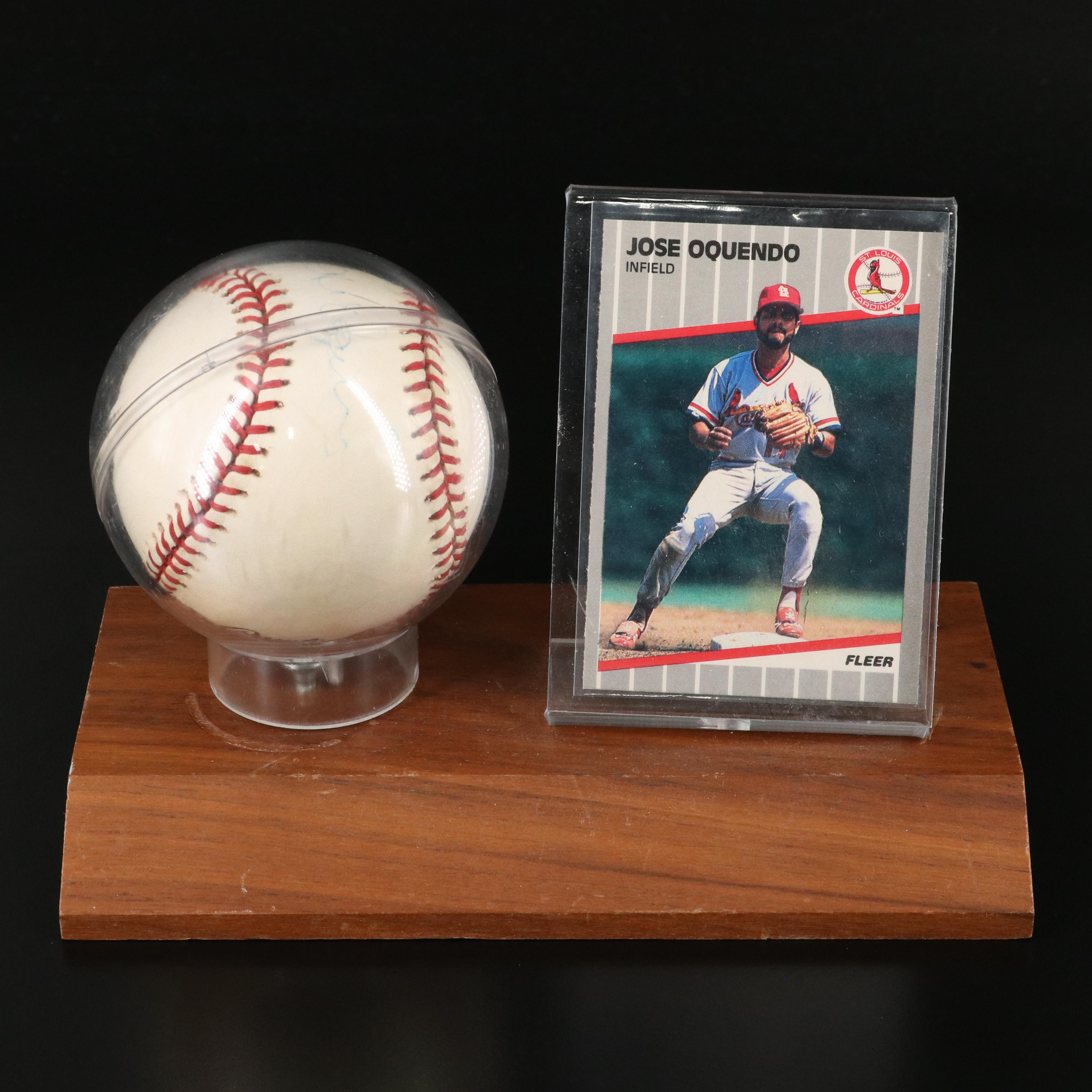 Jose Oquendo and Adam Duvall Signed Baseballs with More