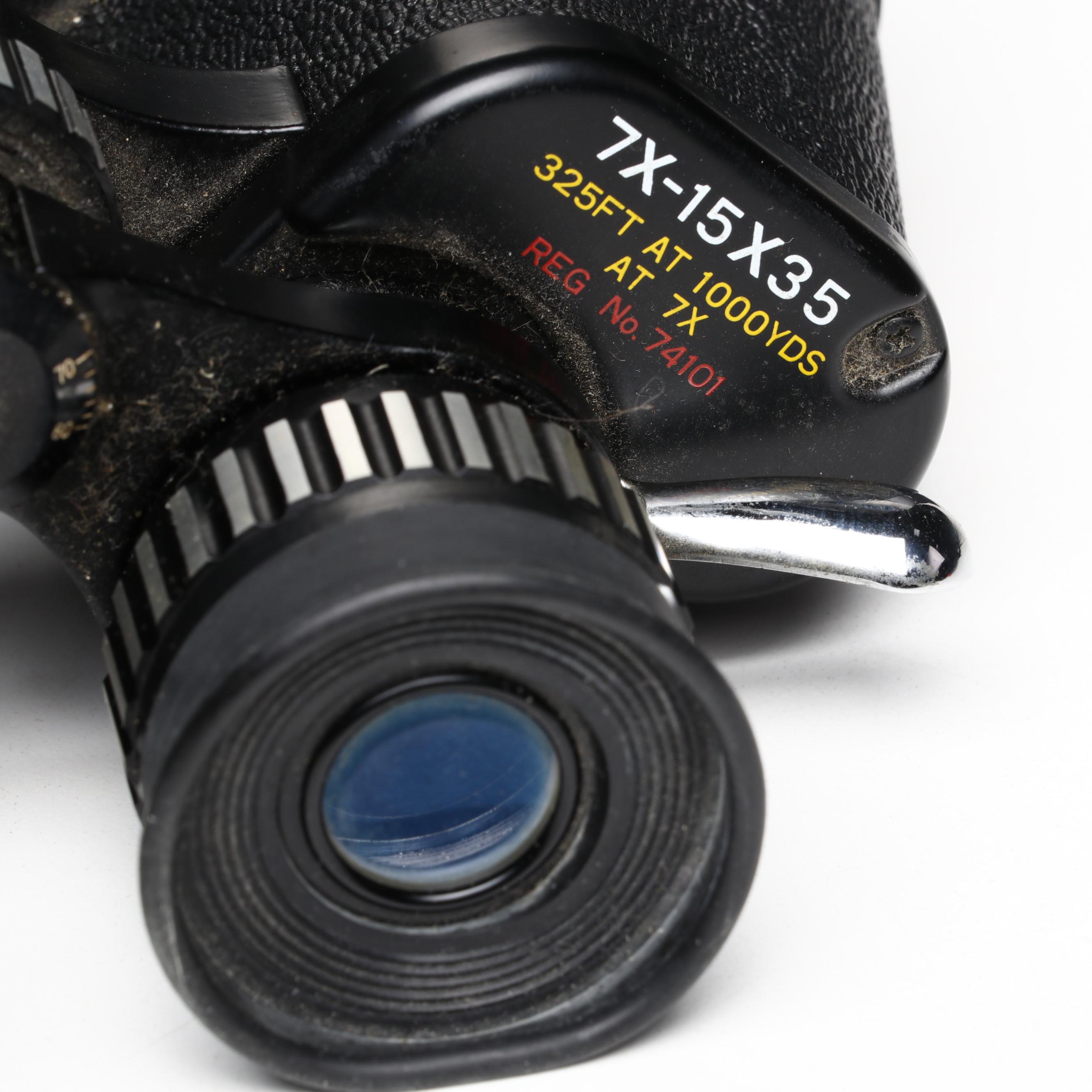 7x-15x35 Binoculars by KaLimar and Tasco with Cases