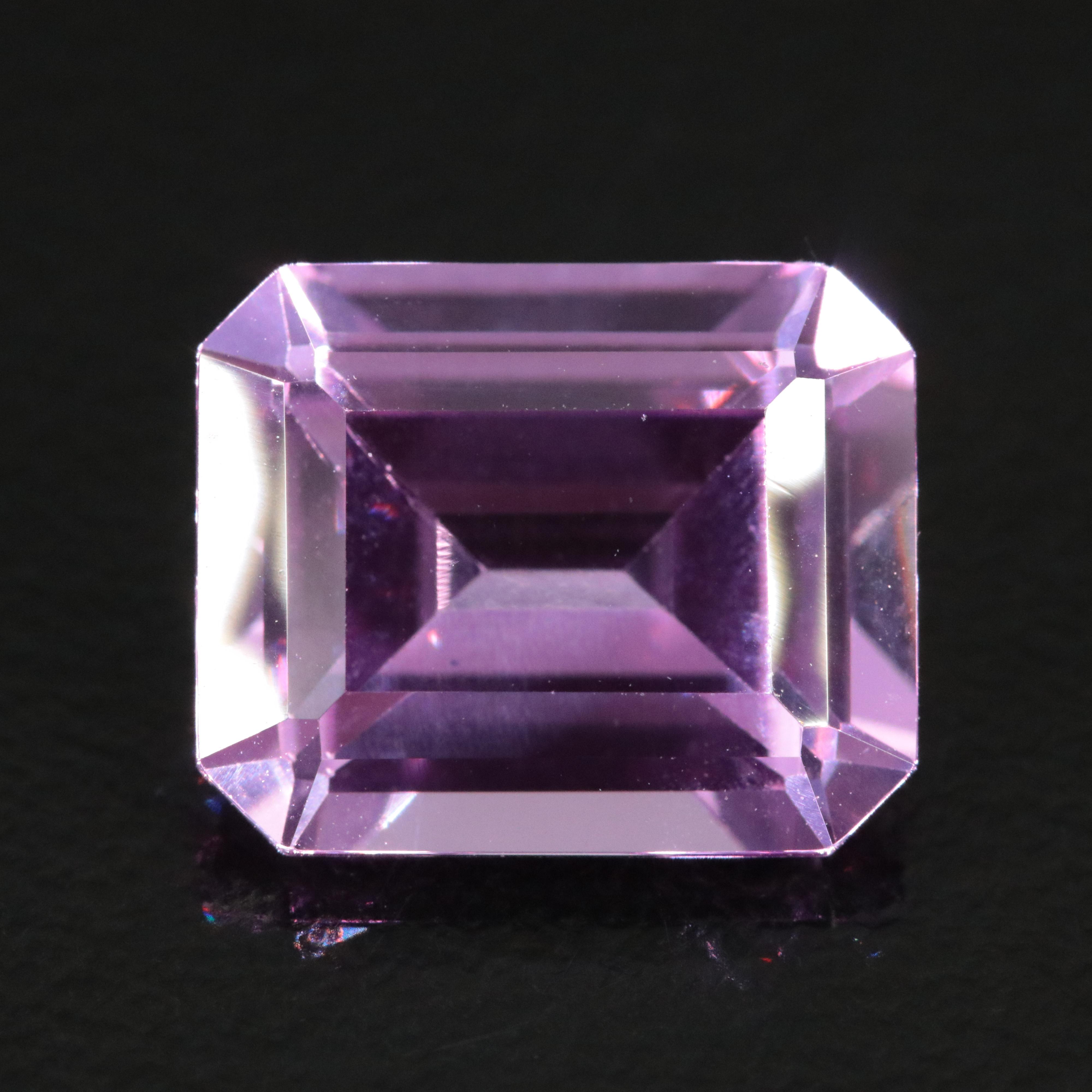 Loose 7.65 CT Lab Grown Pink Sapphire