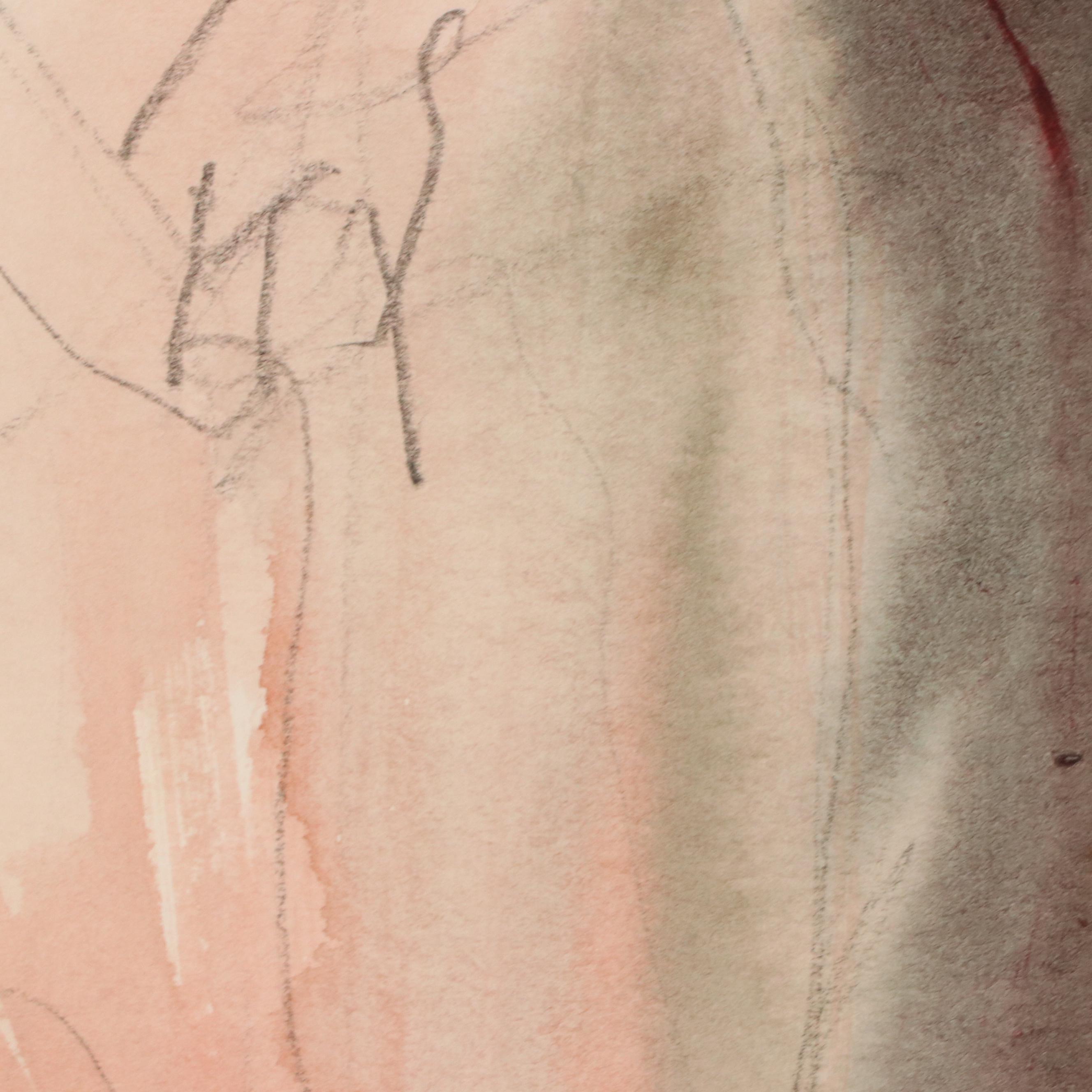 Jack Meanwell Expressionist Gestural Figure Study, 1995