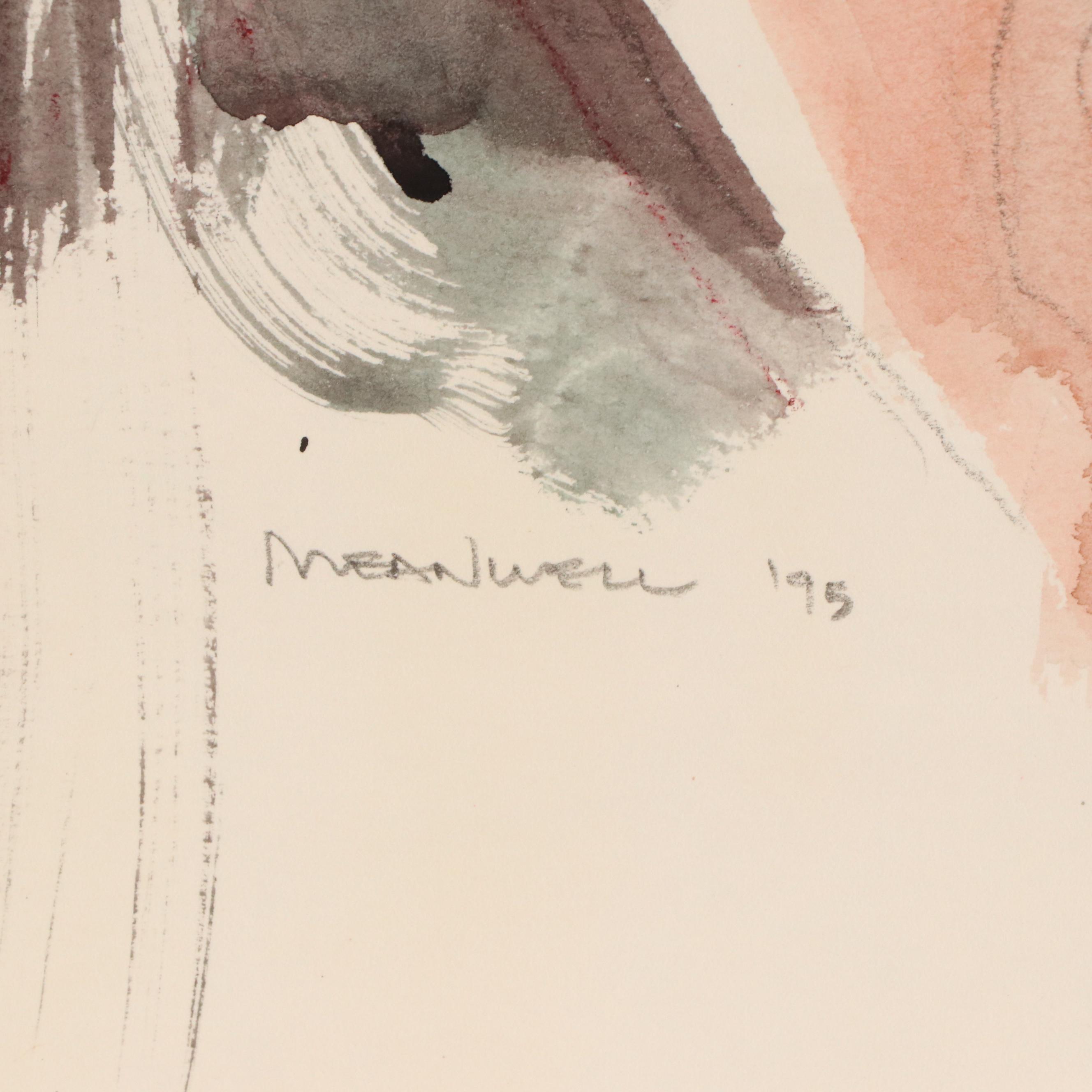 Jack Meanwell Expressionist Gestural Figure Study, 1995