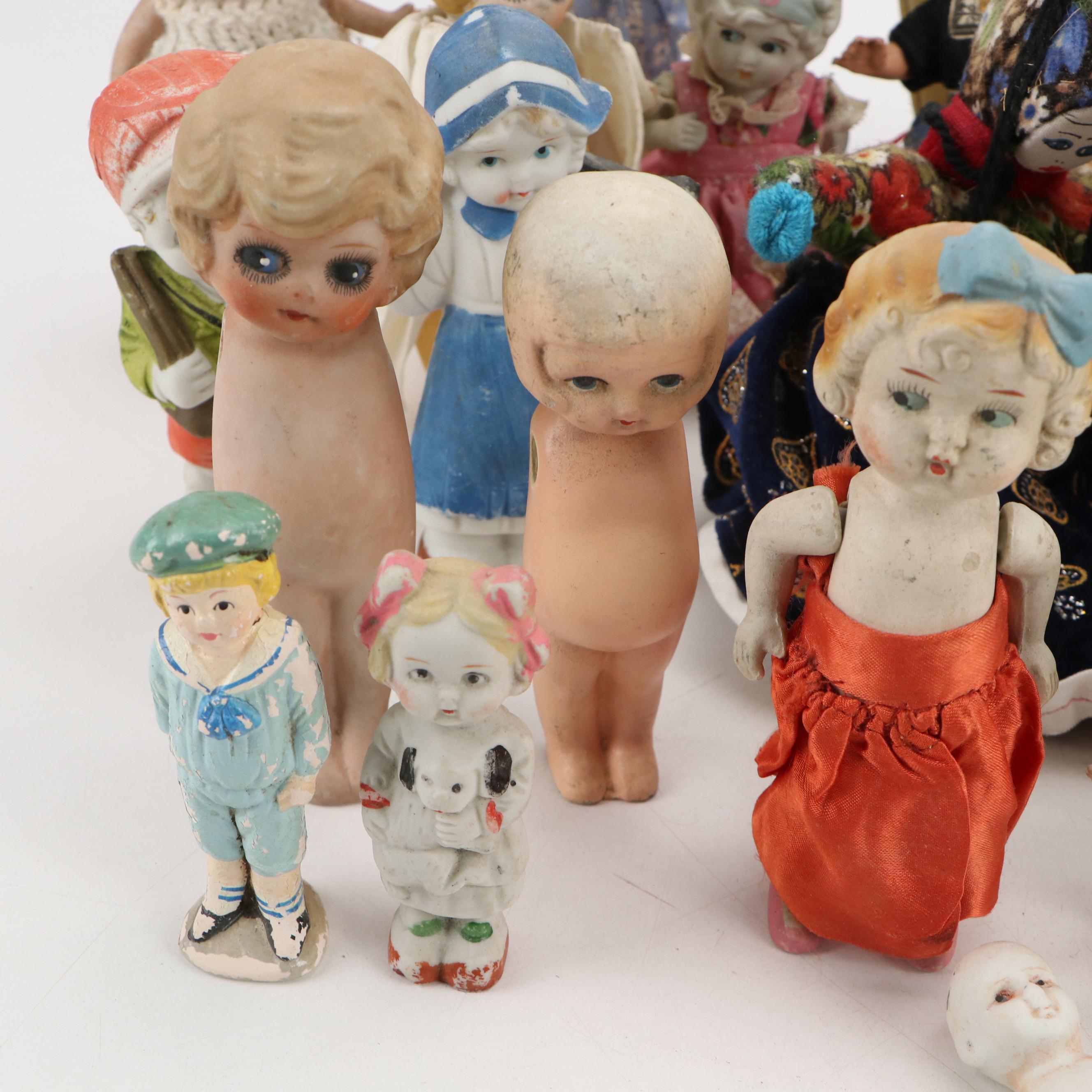Japanese Porcelain, Fabric and Other Dolls