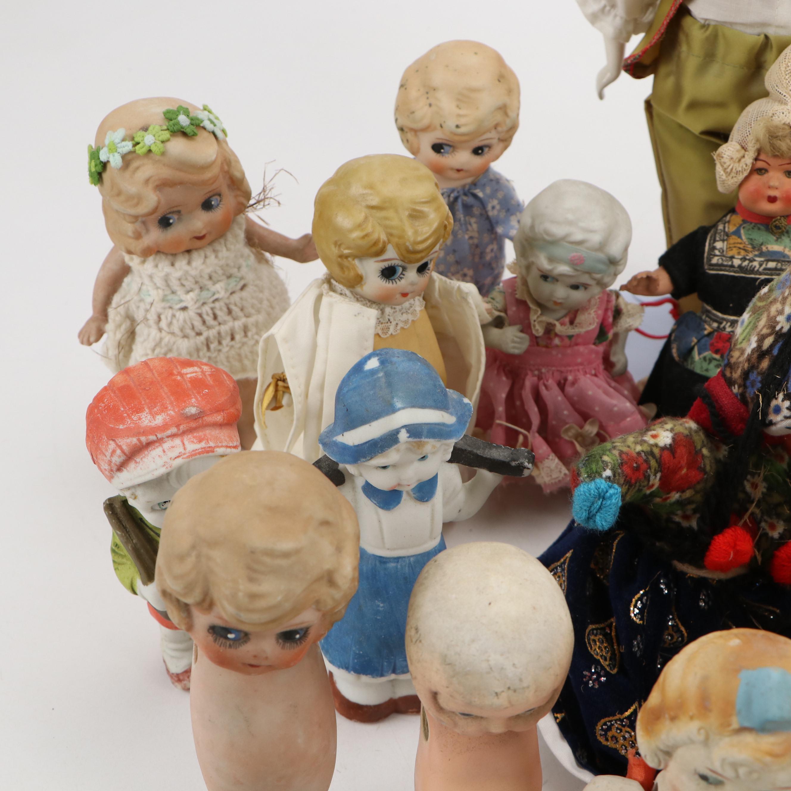 Japanese Porcelain, Fabric and Other Dolls