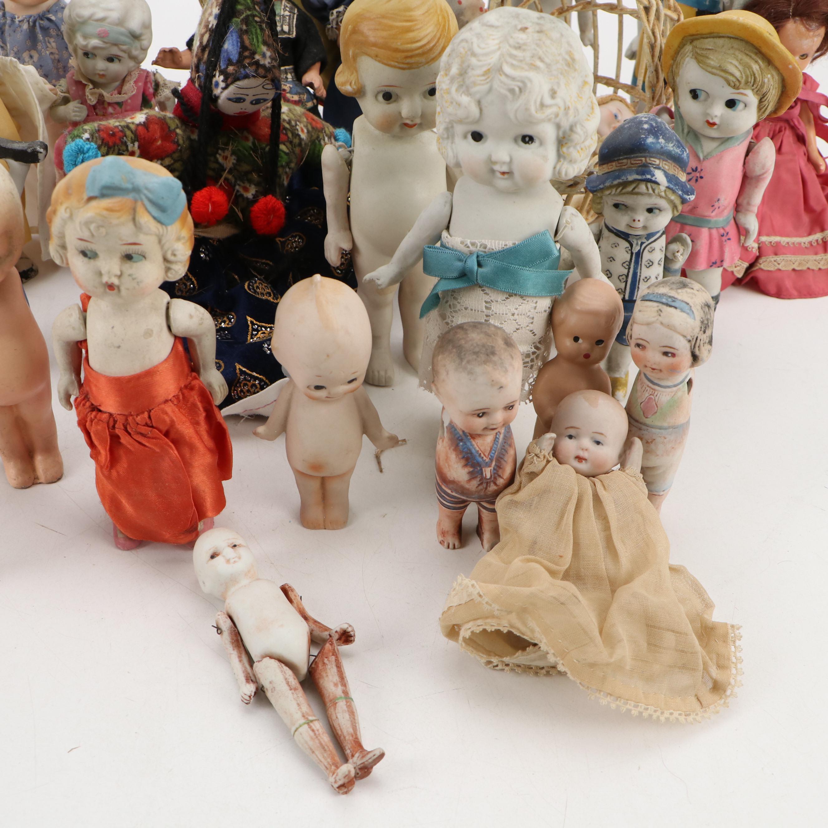 Japanese Porcelain, Fabric and Other Dolls