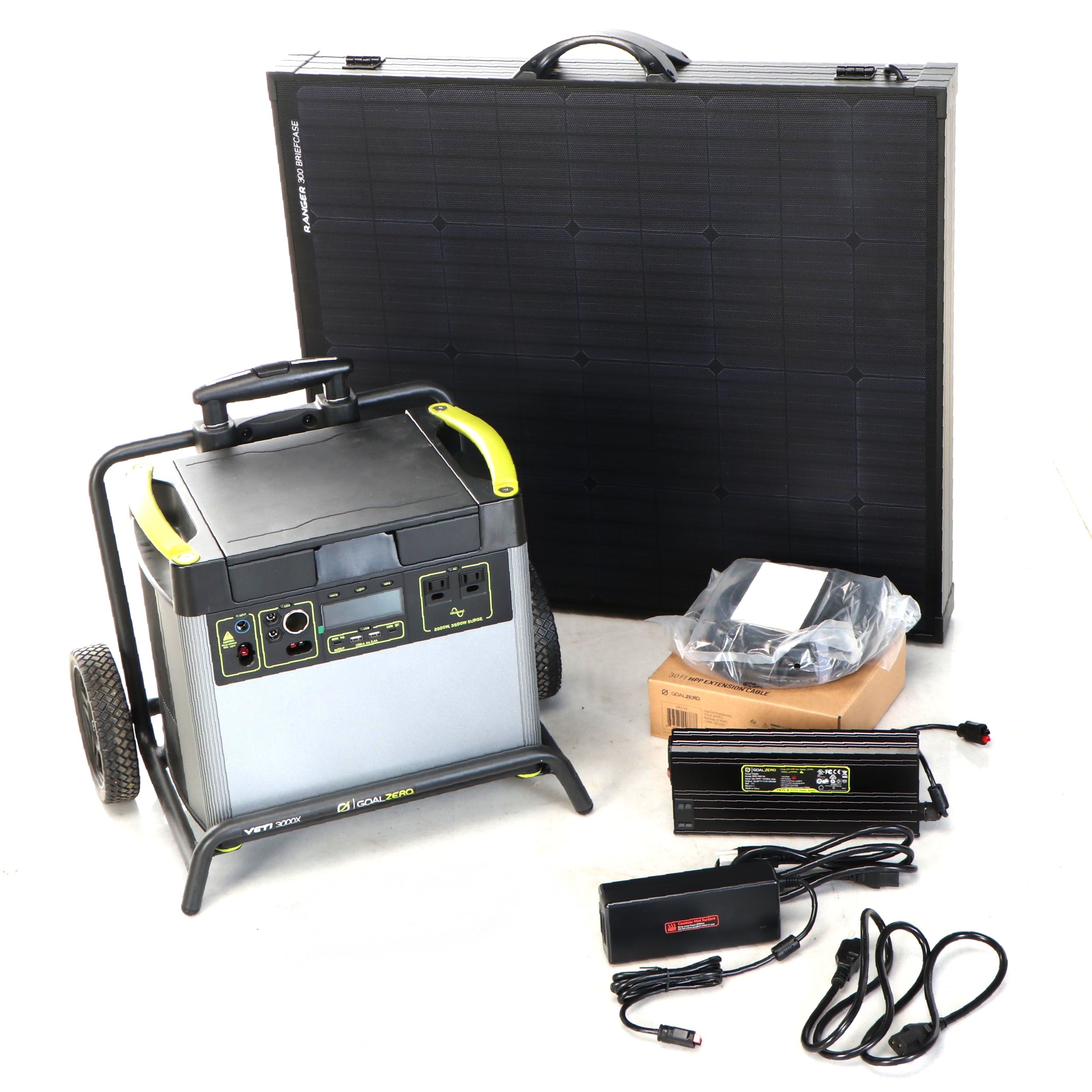 Goal Zero Yeti 3000x Portable Power Station with Power Supply Accessories