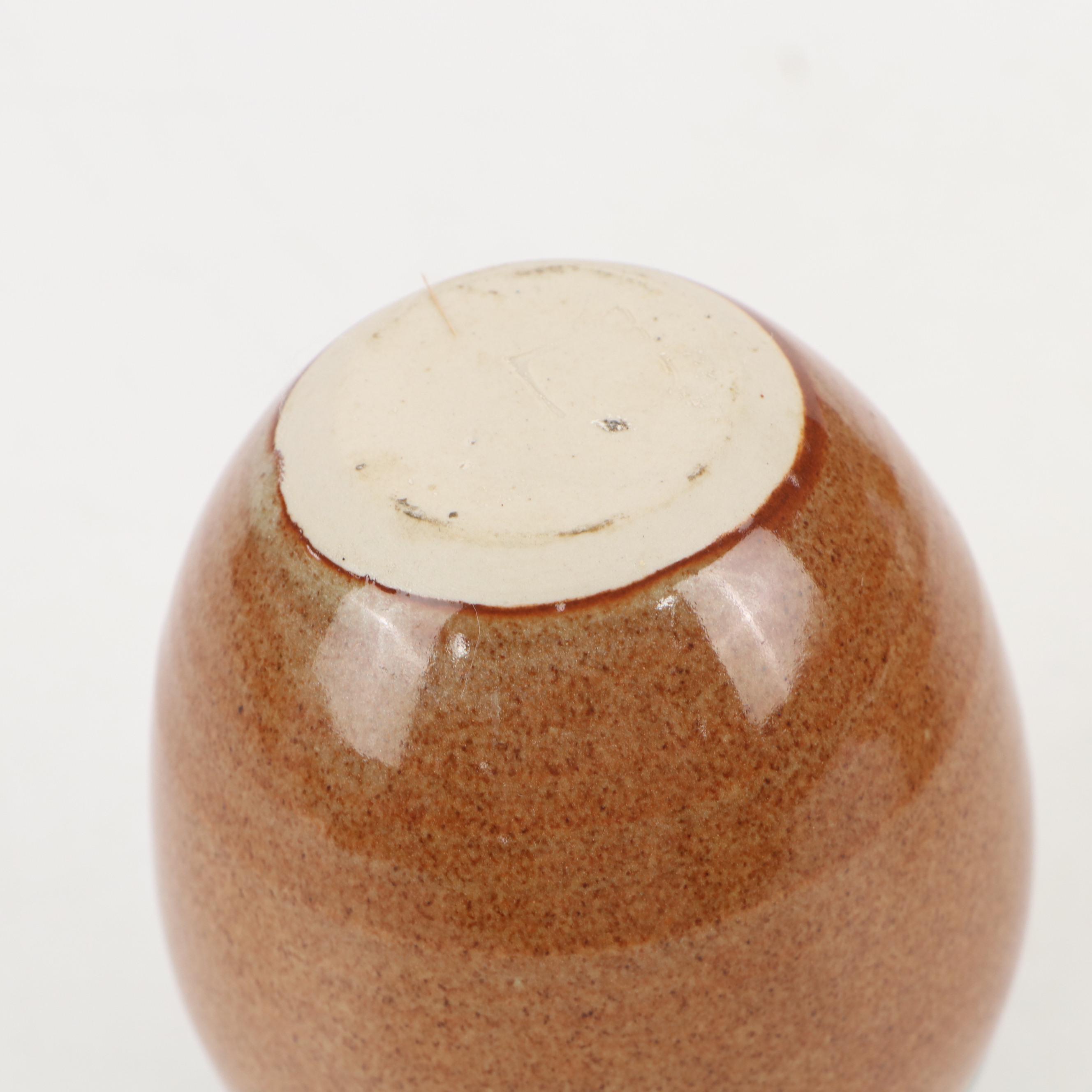 Shearwater Pottery Drip Glaze Bowl with David Leach Bud Vase and Dish