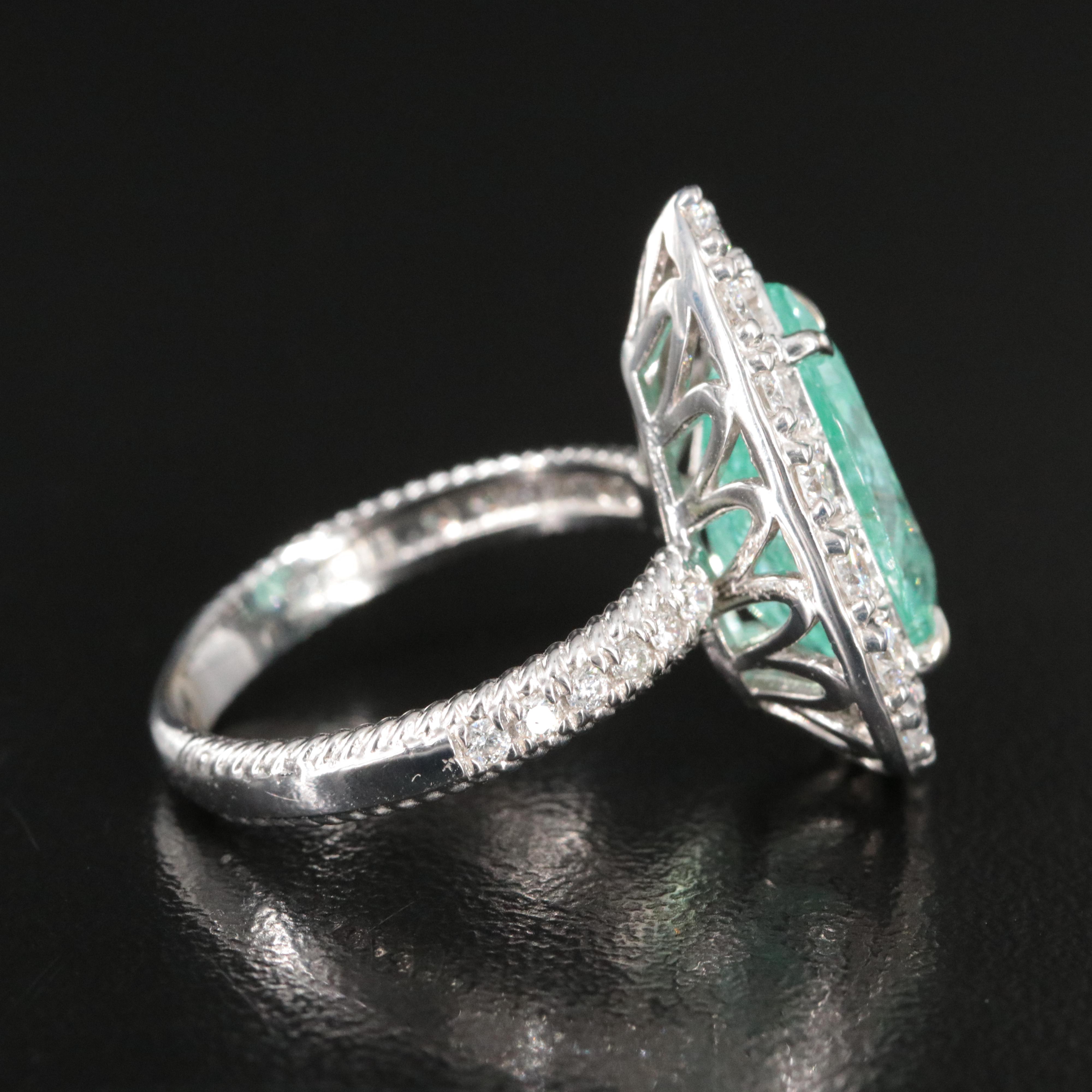 14K 5.68 CT Paraiba Tourmaline and 1.06 CTW Diamond Ring with GIA Report