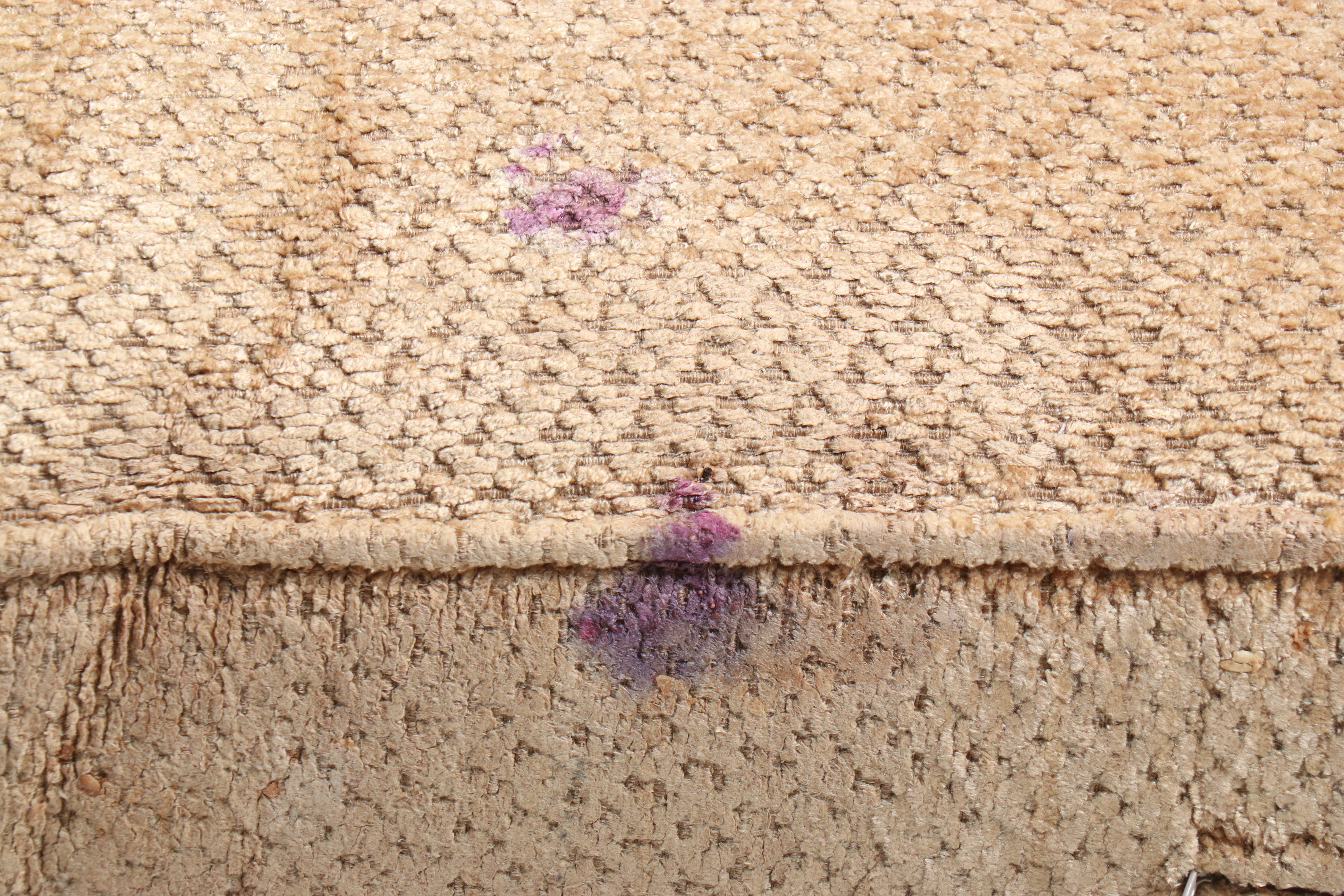 Century Furniture Custom-Upholstered Easy Armchair and Ottoman with Nailheads