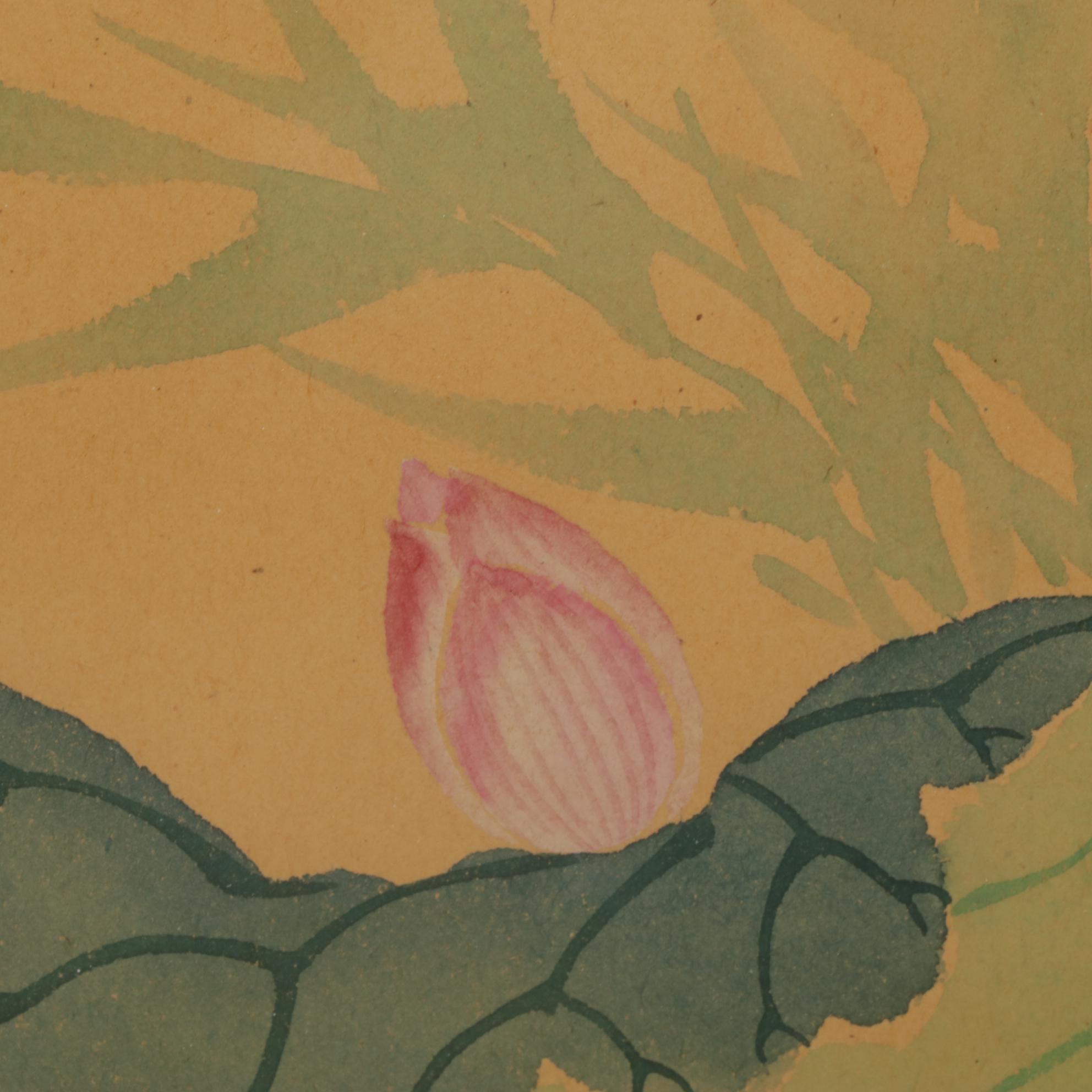 Chinese Watercolor Paintings of Birds on Flowering Branches, 20th Century