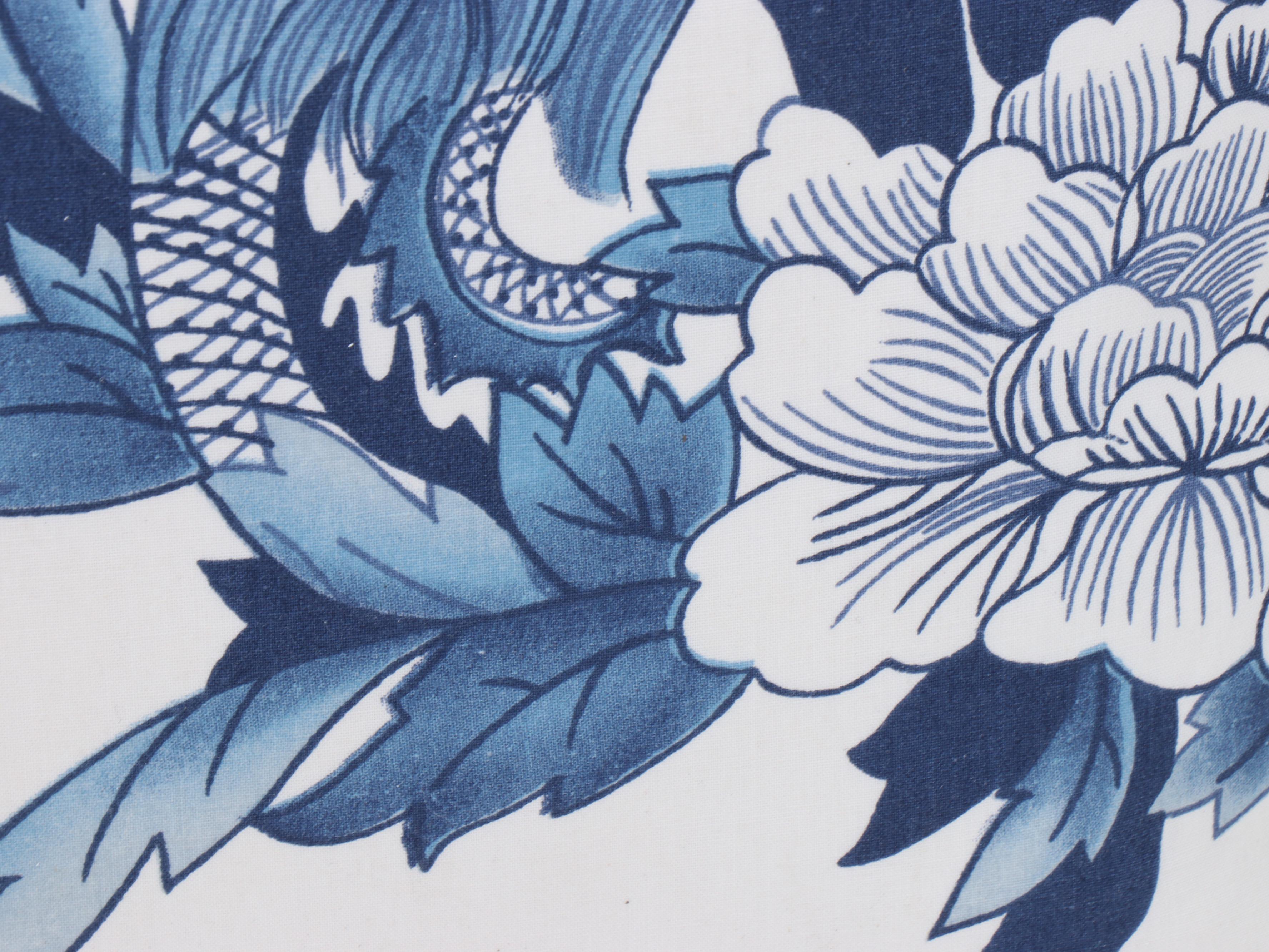 Blue and White Chinoiserie Print Accent Pillows & Block Pieced Bespoke Pillows