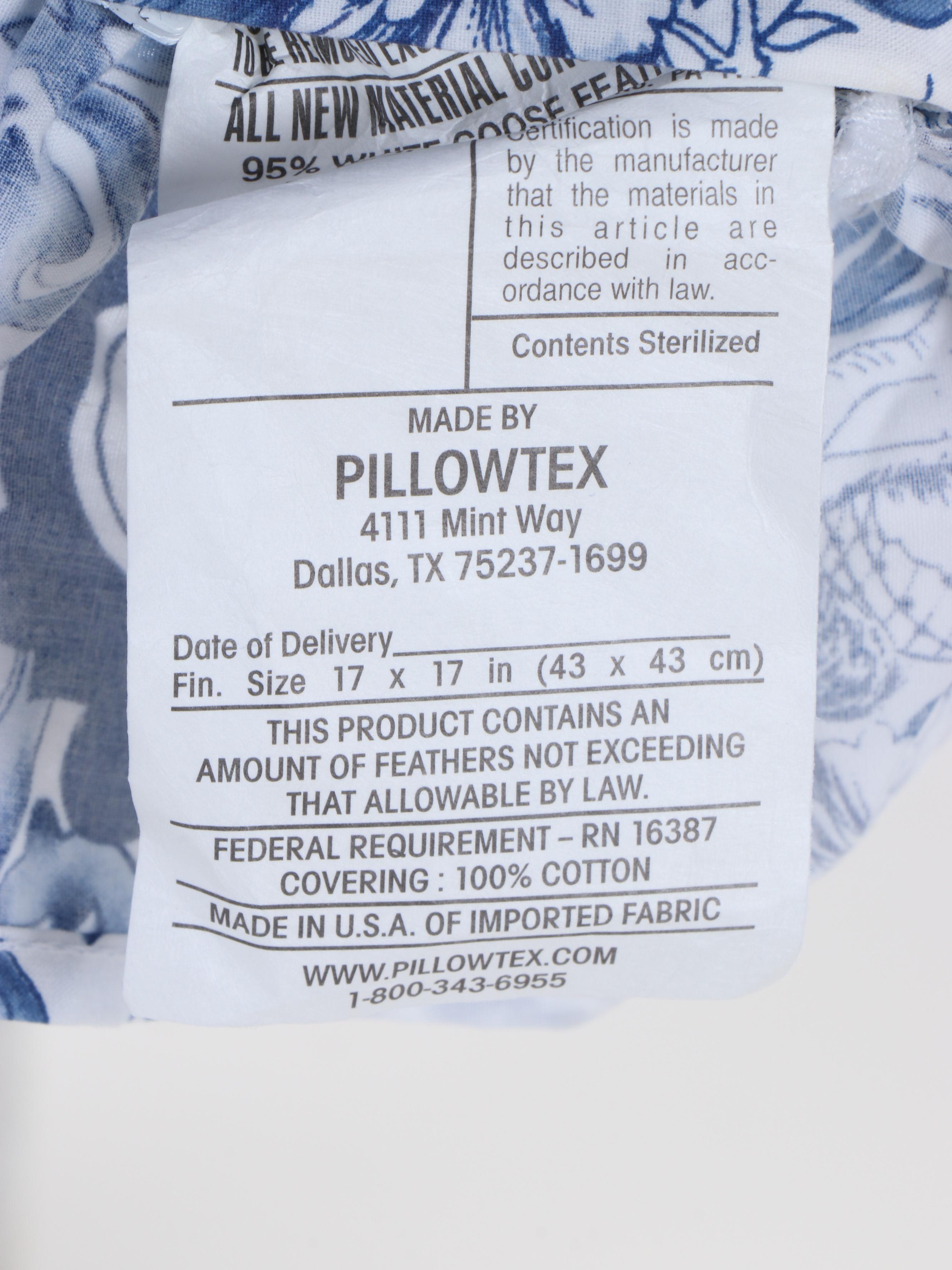 Blue and White Chinoiserie Print Accent Pillows & Block Pieced Bespoke Pillows