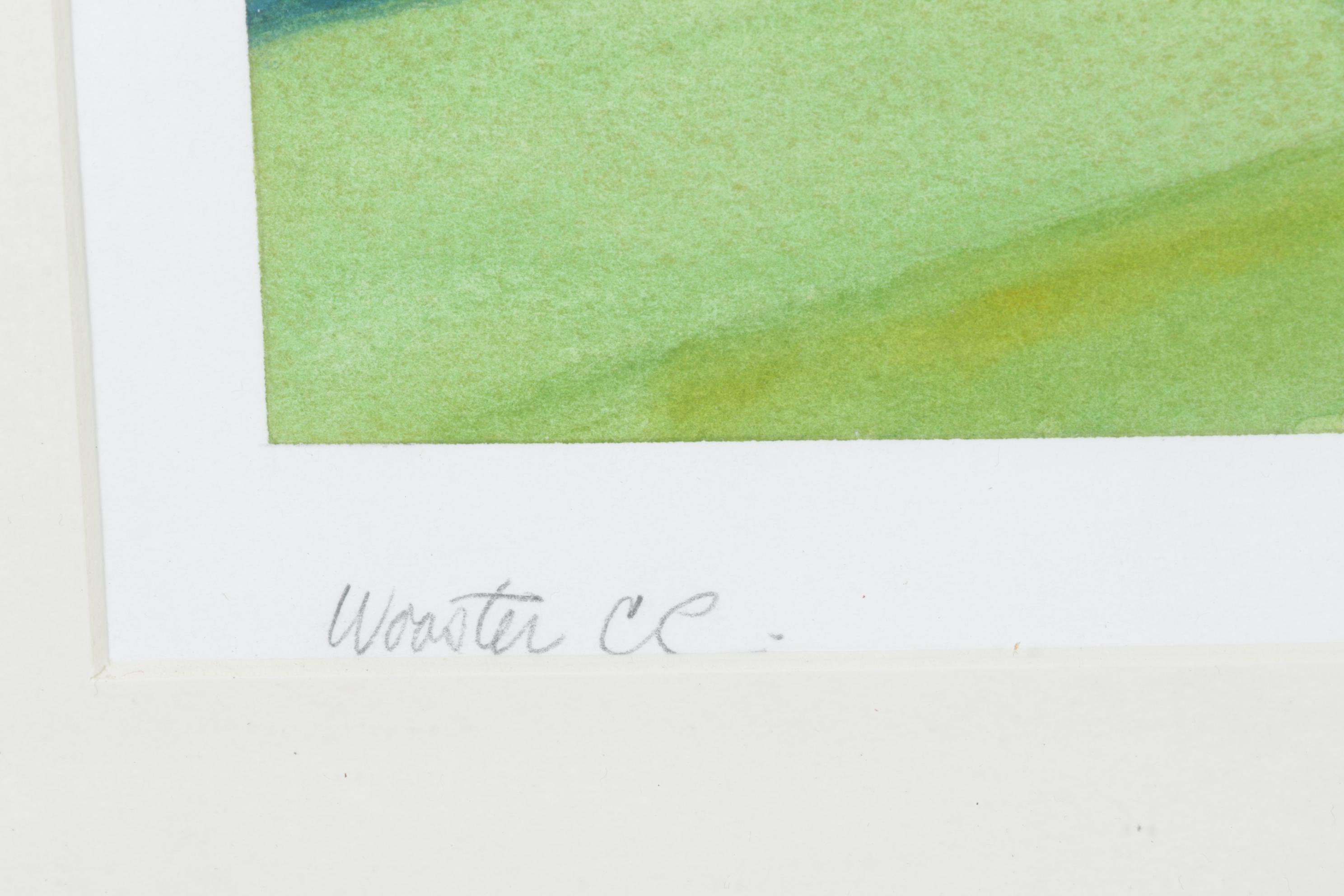 Robert A. Knight Watercolor "Number 18, Wooster Country Club", Signed