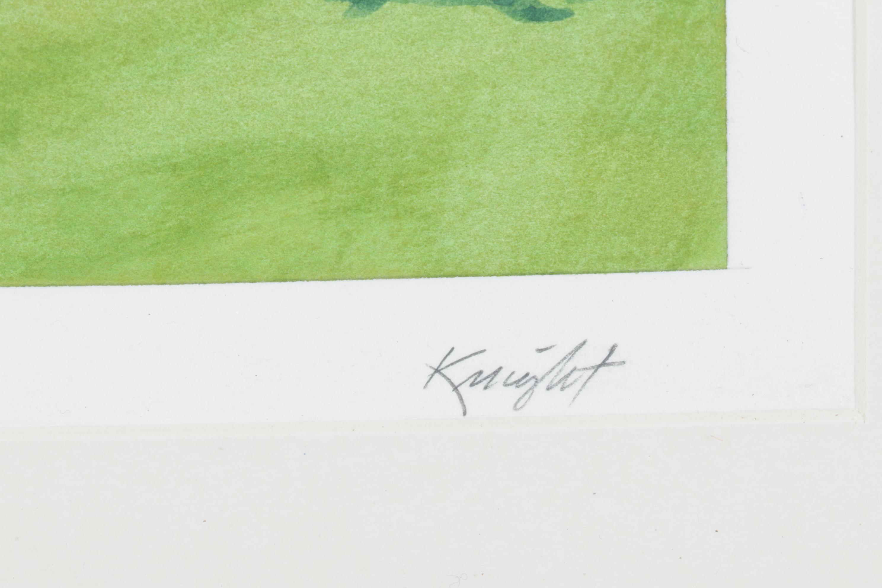 Robert A. Knight Watercolor "Number 18, Wooster Country Club", Signed