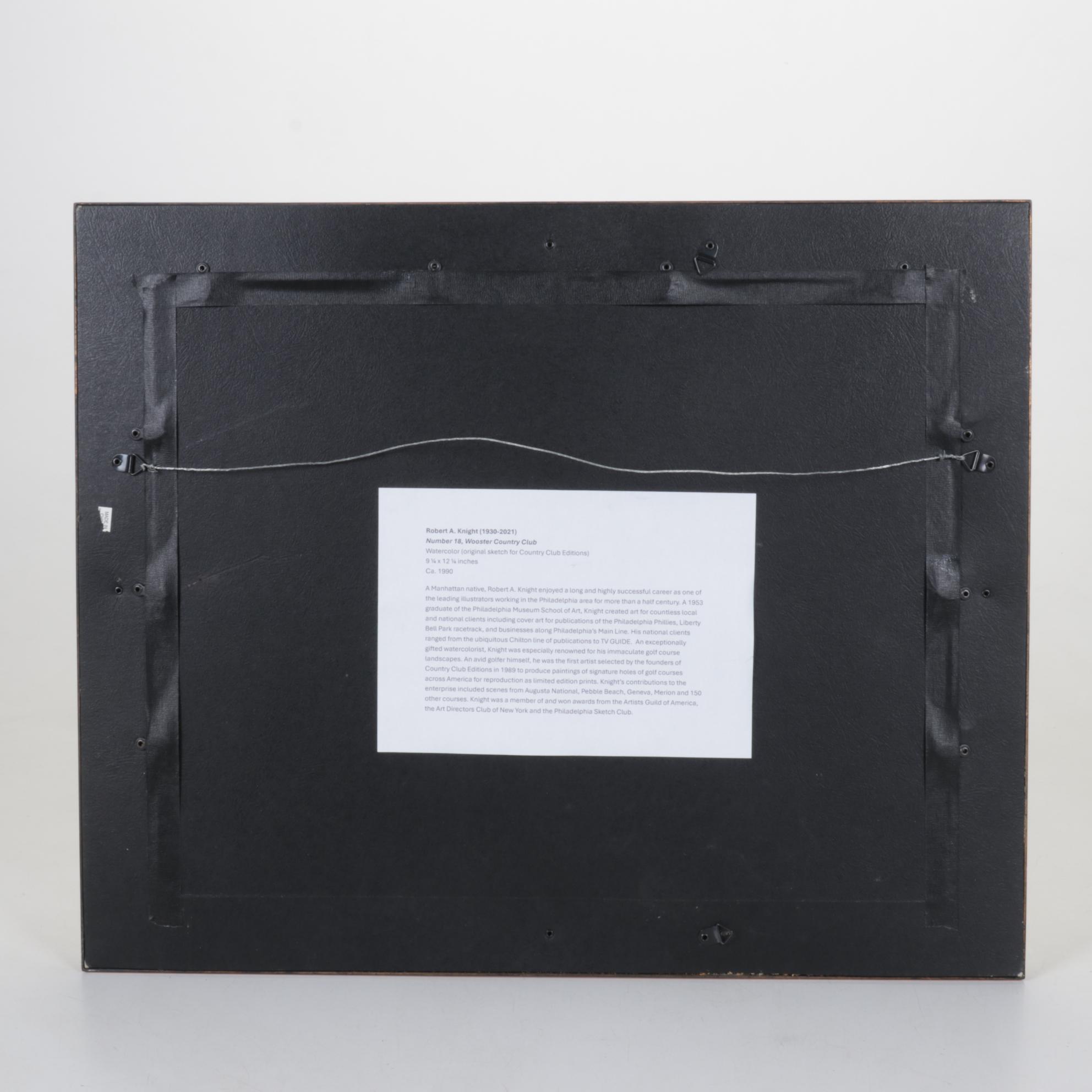 Robert A. Knight Watercolor "Number 18, Wooster Country Club", Signed