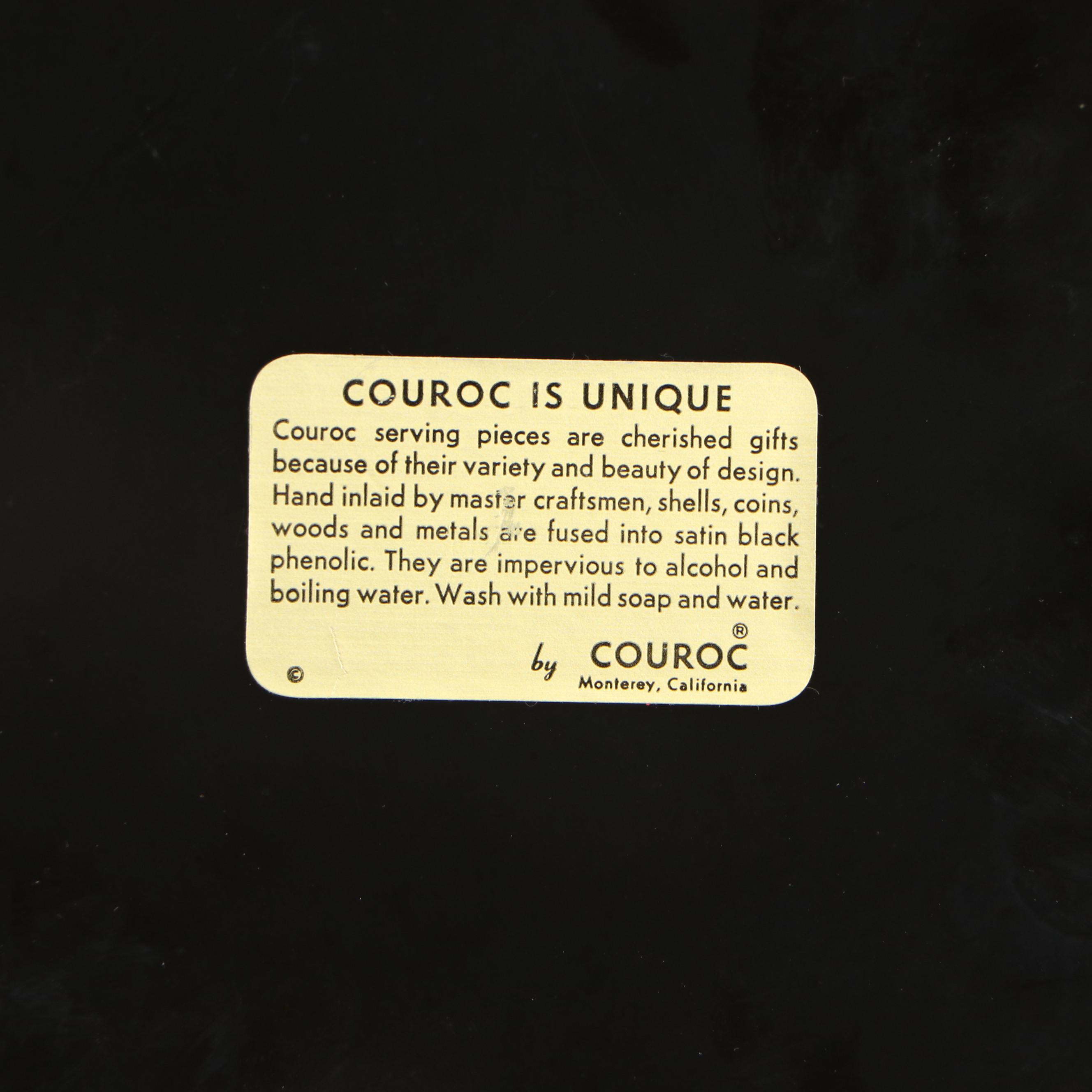 Couroc Roadrunner Tray with Southwestern Style Terracotta Pot, 20th Century