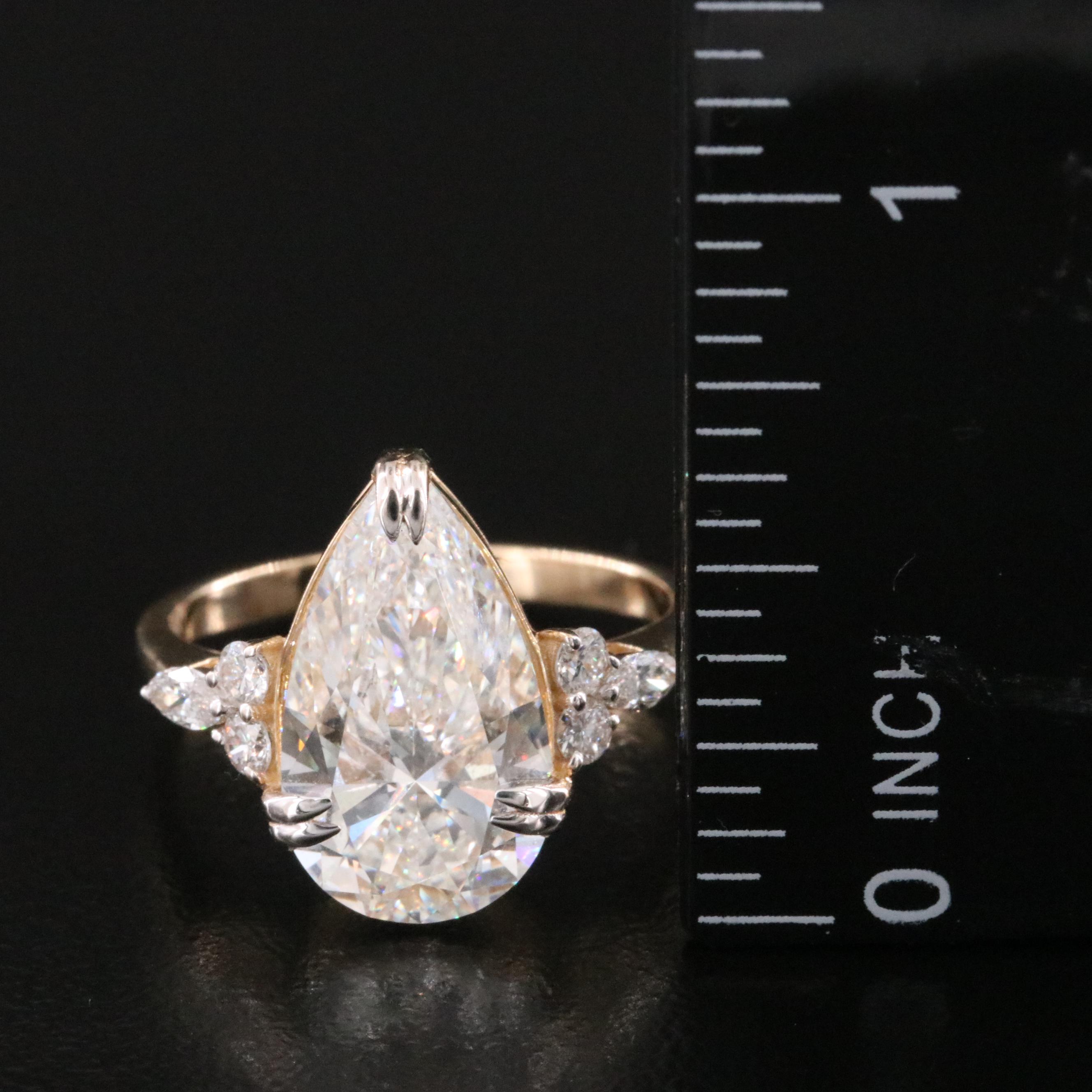 14K 4.60 CTW Lab Grown Diamond Ring with IGI Report