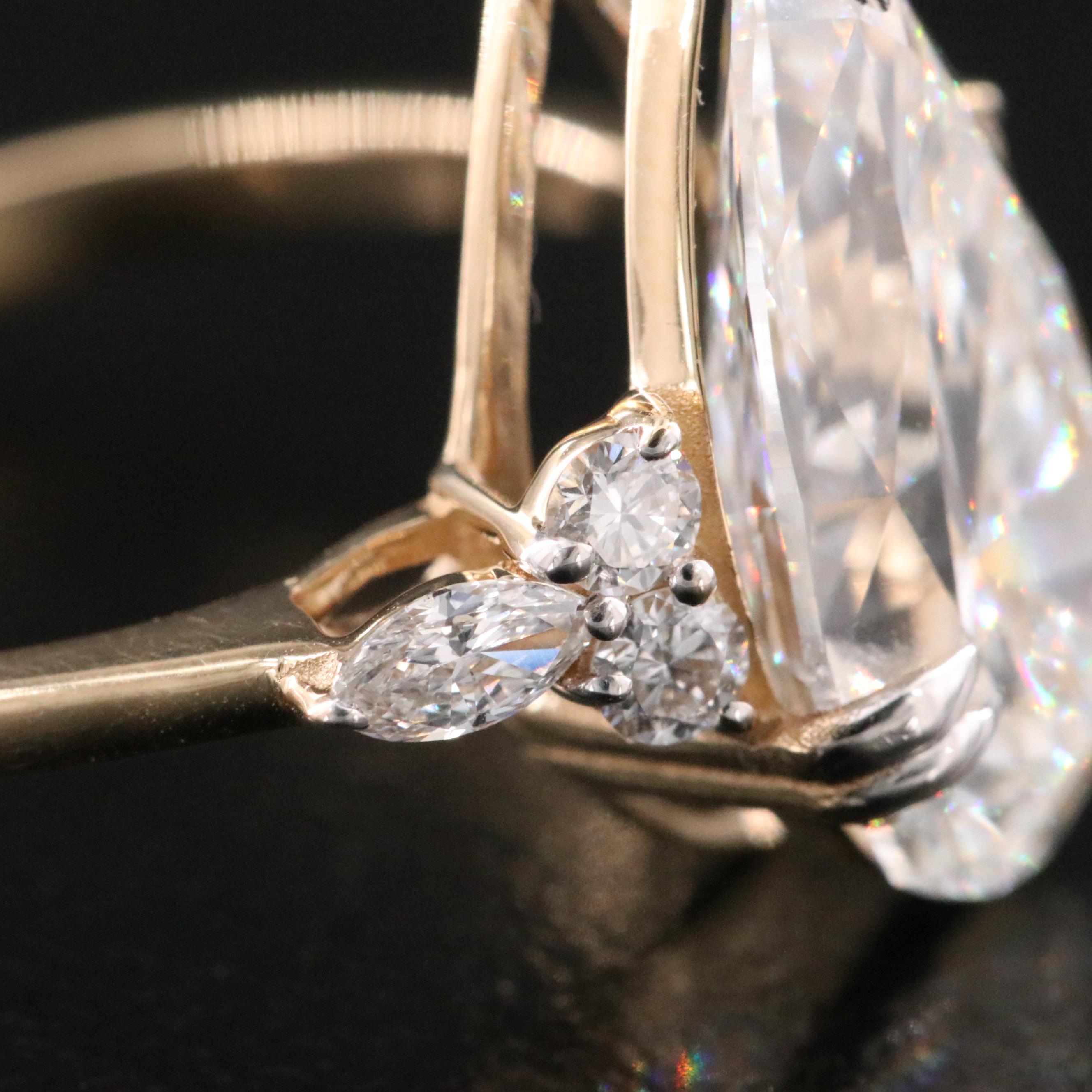 14K 4.60 CTW Lab Grown Diamond Ring with IGI Report