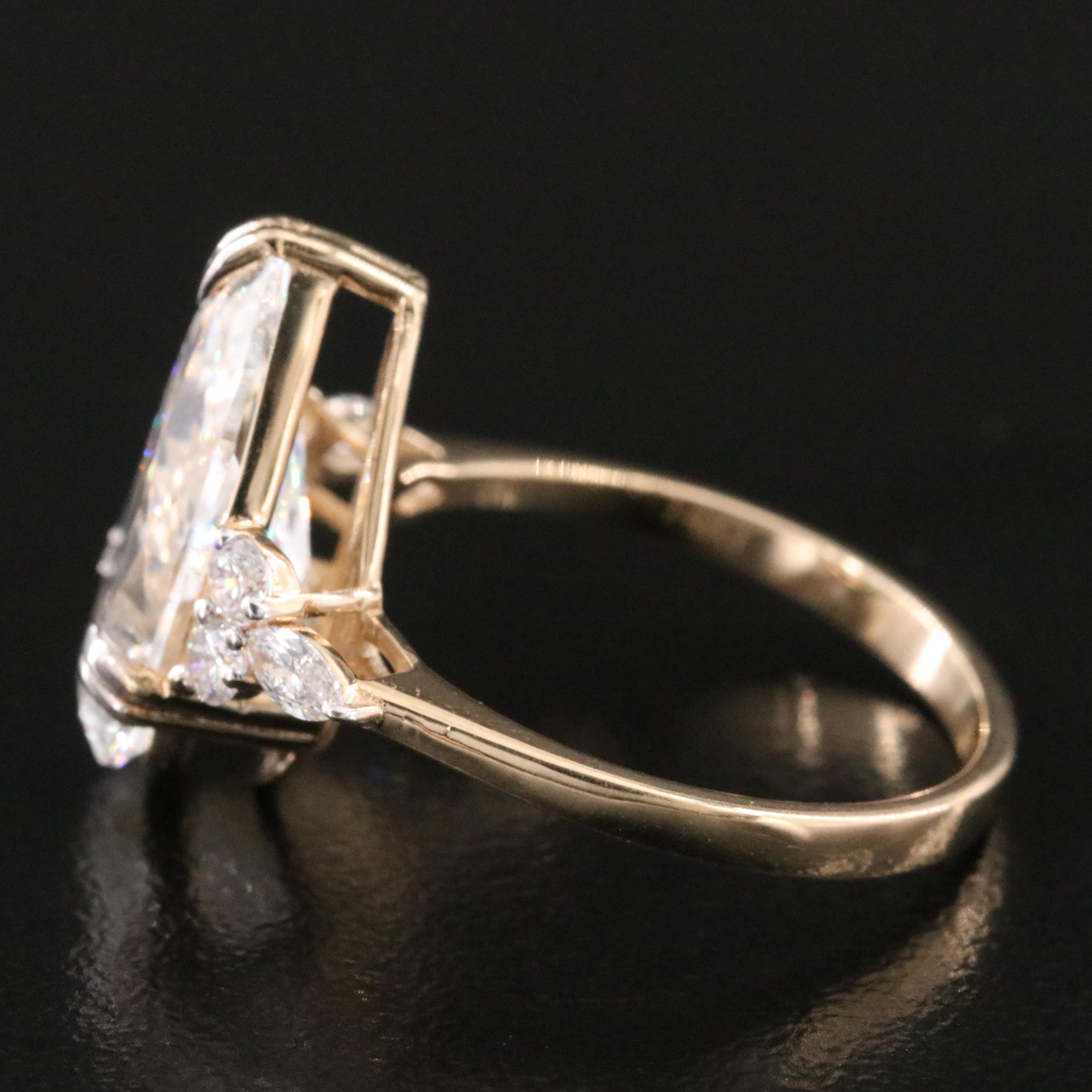 14K 4.60 CTW Lab Grown Diamond Ring with IGI Report
