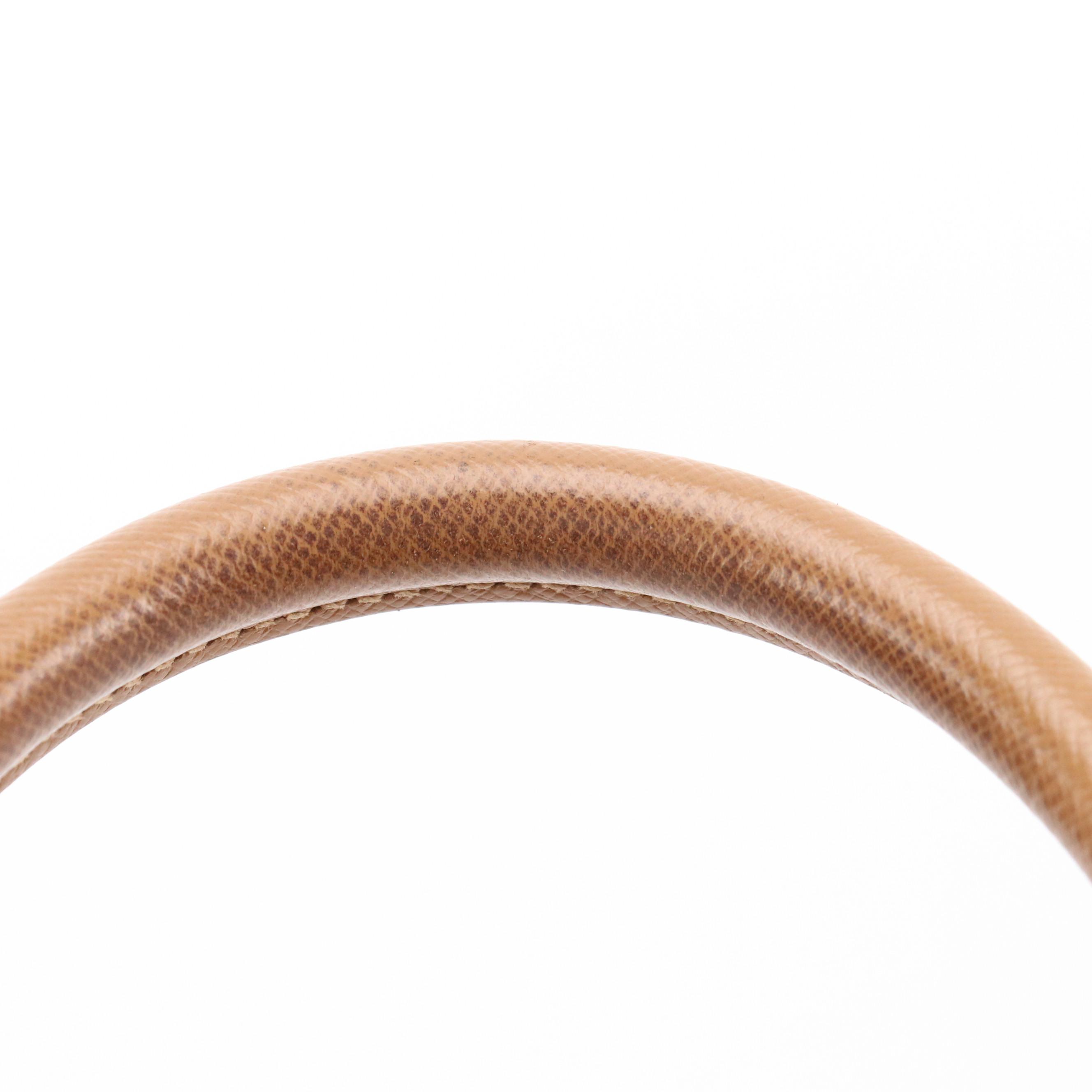 Prada Promenade Dome Two-Way Bag in Brown Saffiano Lux Leather