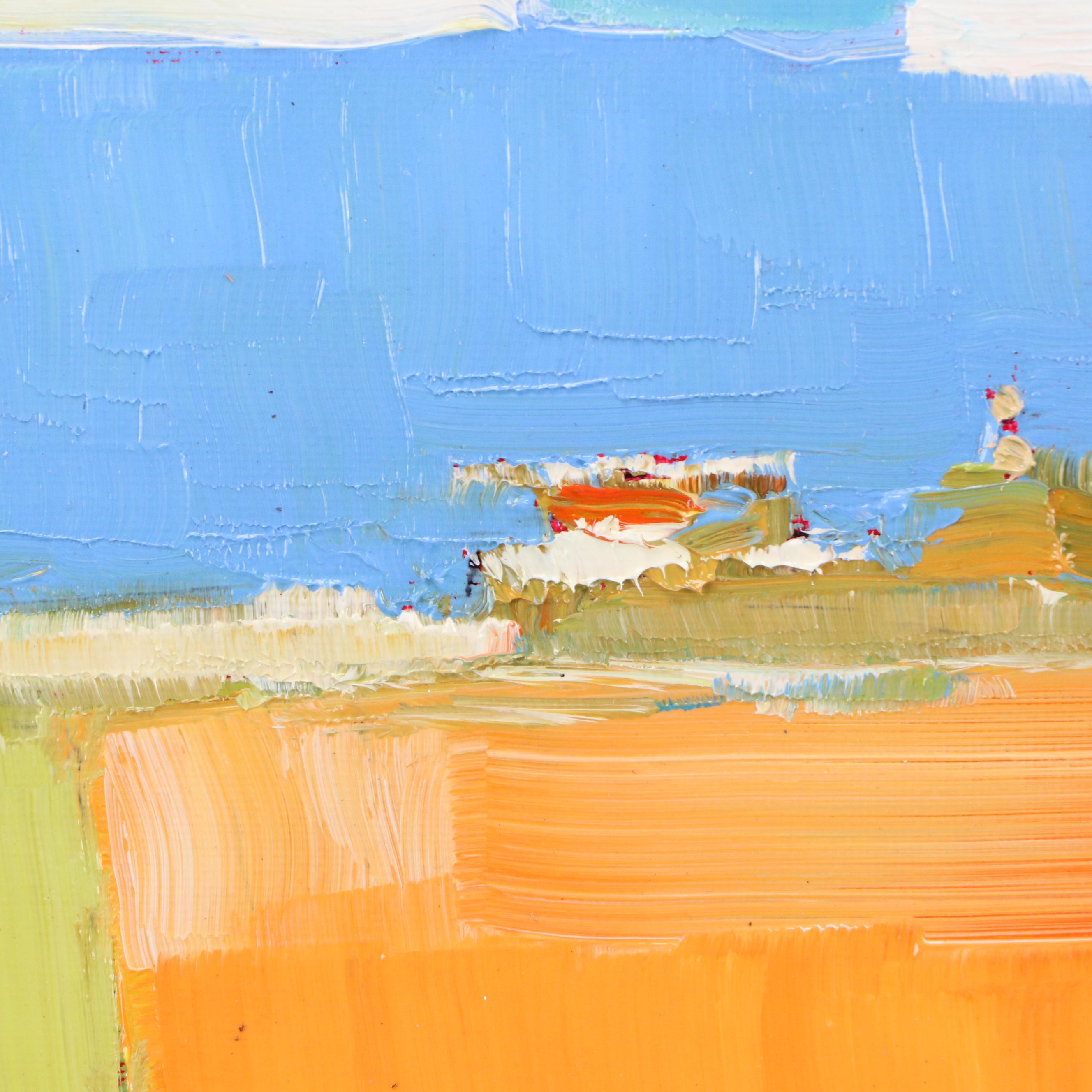 Serguei Novitchkov Stylized Landscape Oil Painting "Shift Of Space," 2025