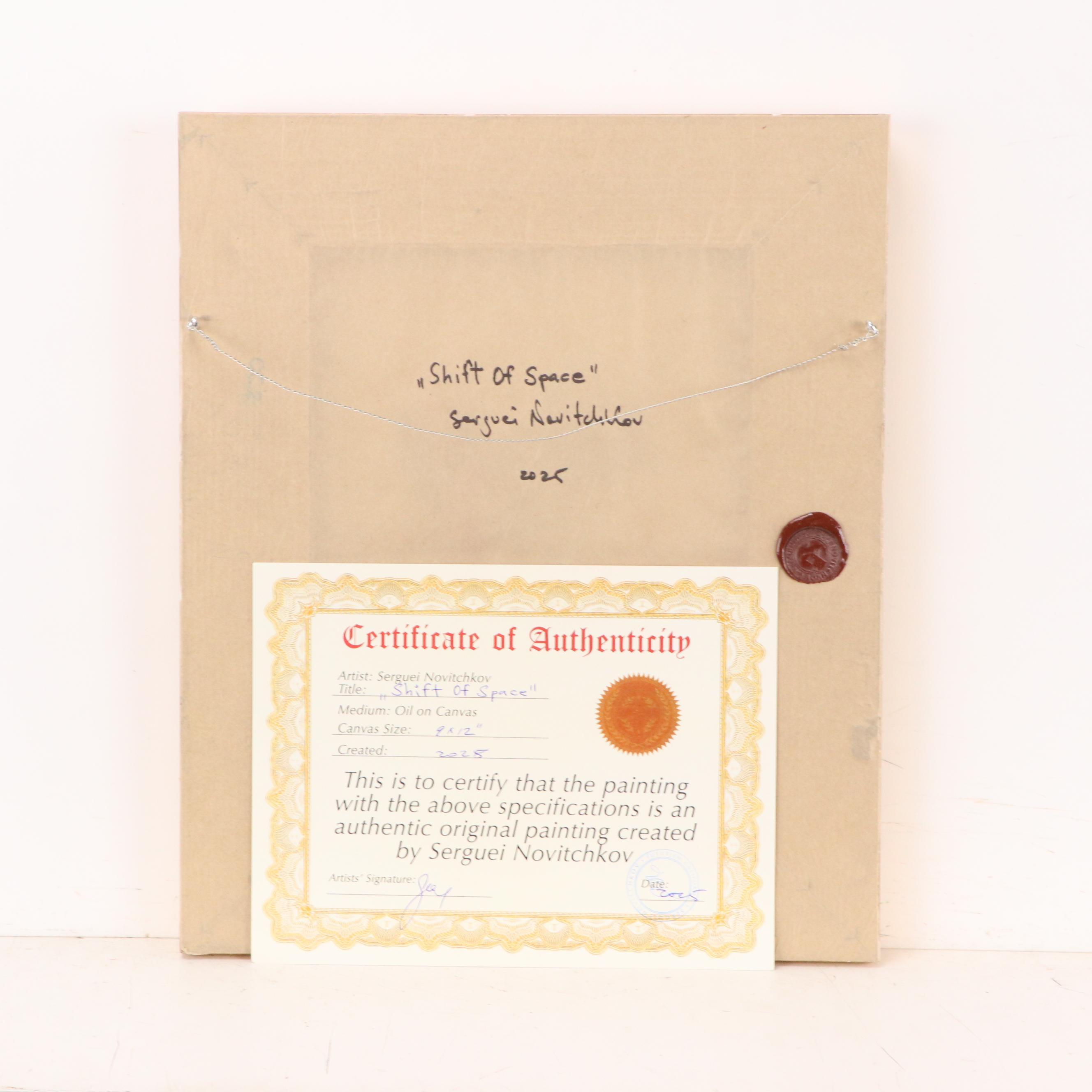 Serguei Novitchkov Stylized Landscape Oil Painting "Shift Of Space," 2025