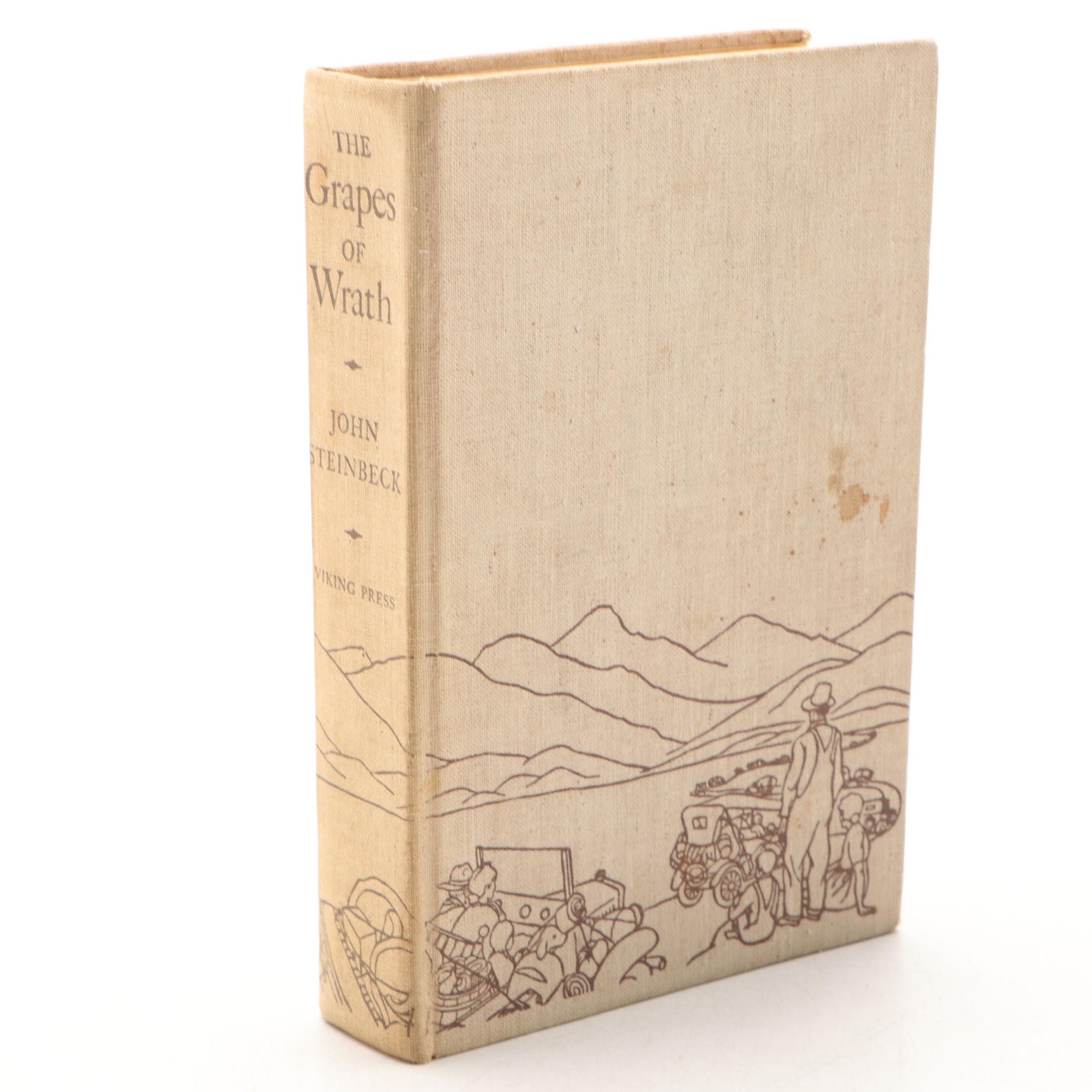 First Edition, Third Printing "The Grapes of Wrath" by John Steinbeck, 1939