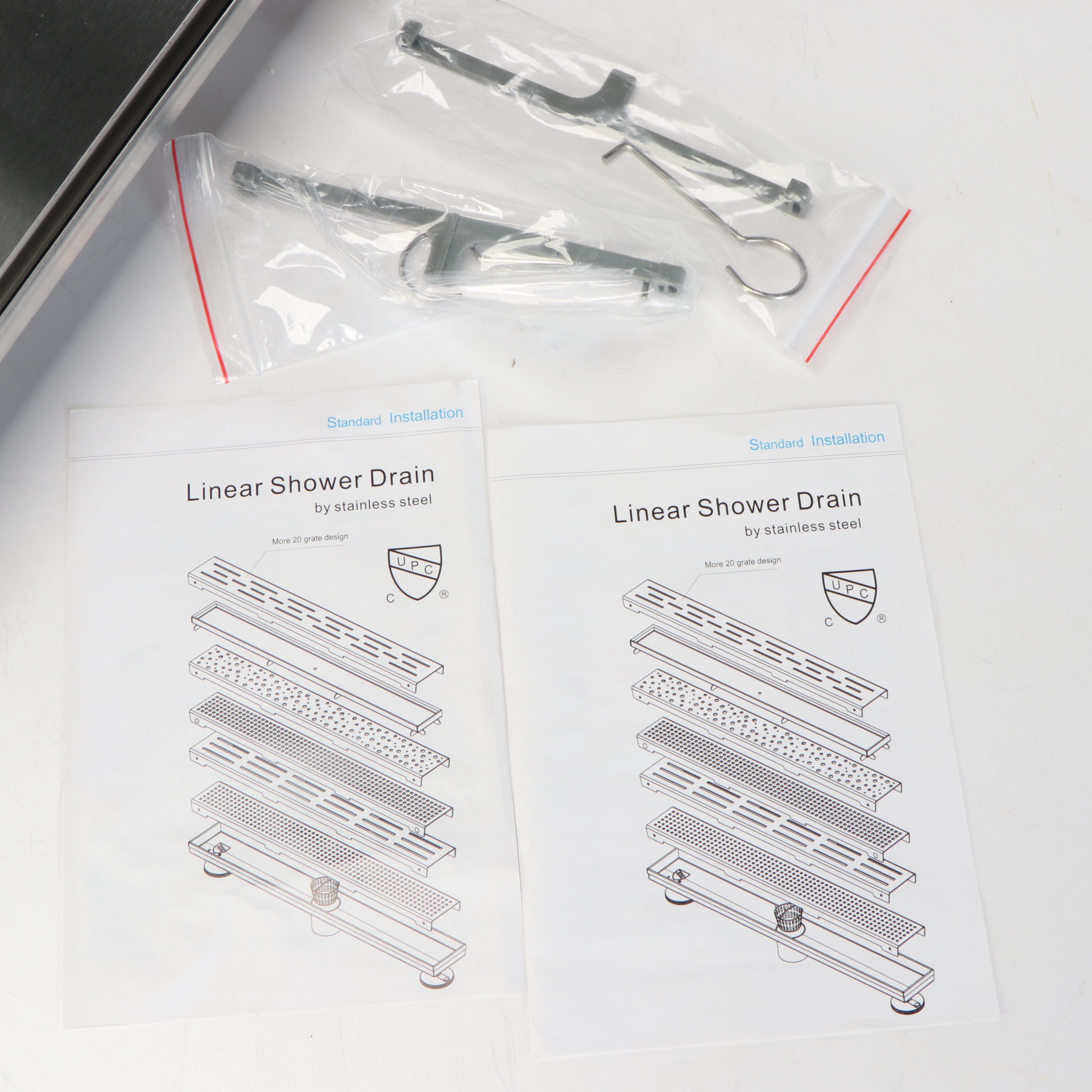 Pair of Wide Tile-In 60" Linear Shower Drains