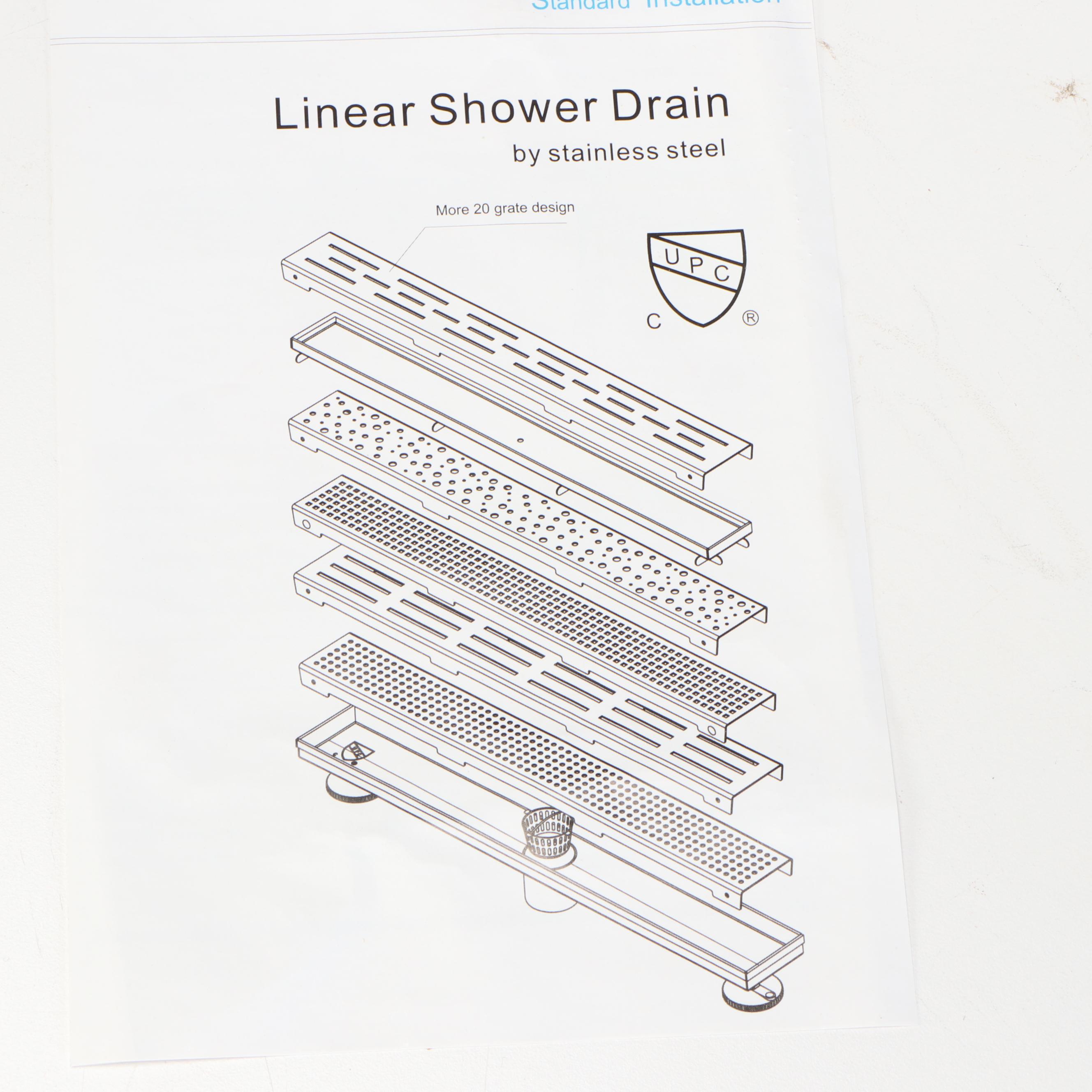Pair of Wide Tile-In 60" Linear Shower Drains