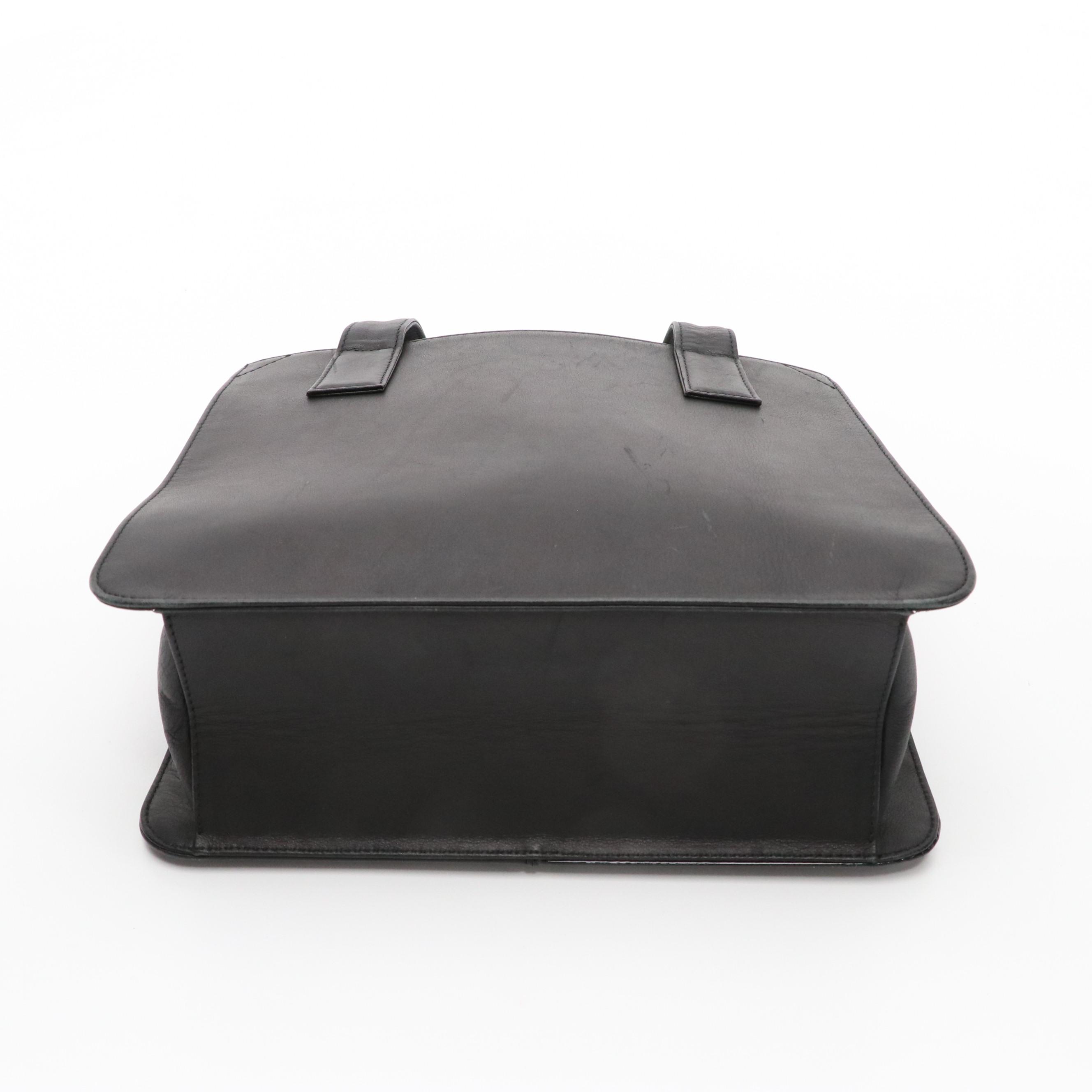 Givenchy Maroquinerie Vintage Small Tote in Black Calfskin and Patent Leather