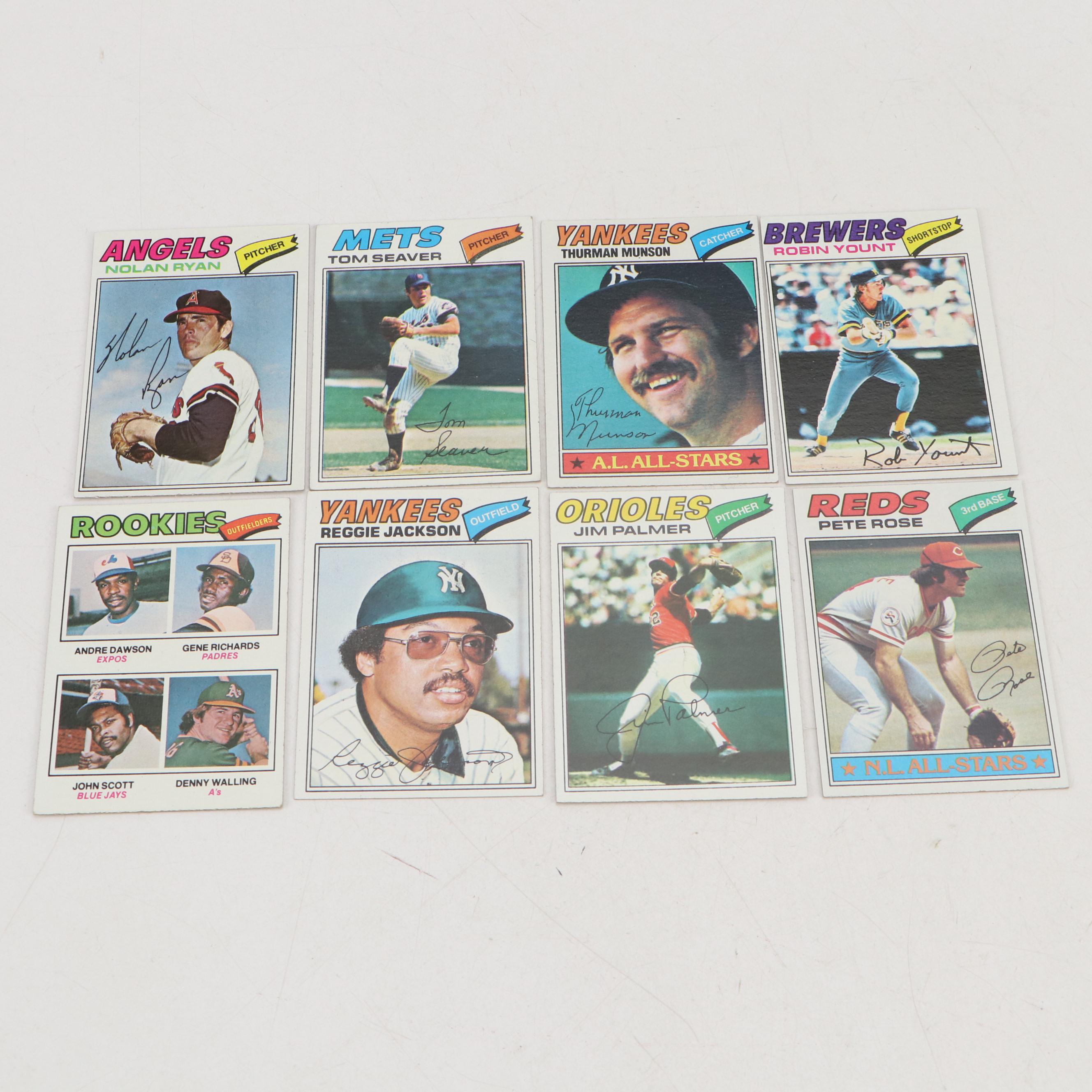1977 Topps Complete Baseball Card Set Featuring Nolan Ryan, George Brett, & More