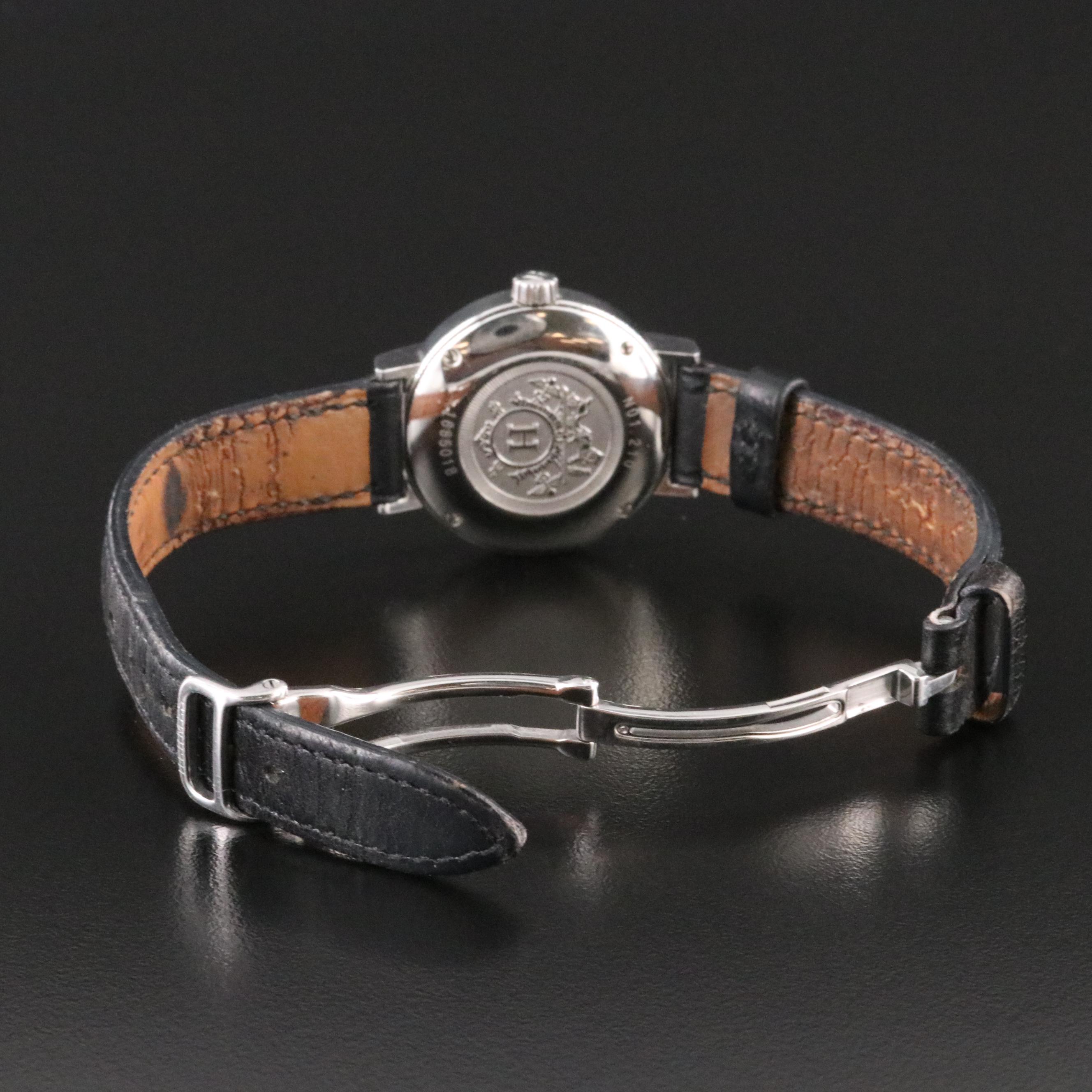 Hermès Nomad NO1.210 Grey Dial 27.5mm Steel Automatic Quartz Watch