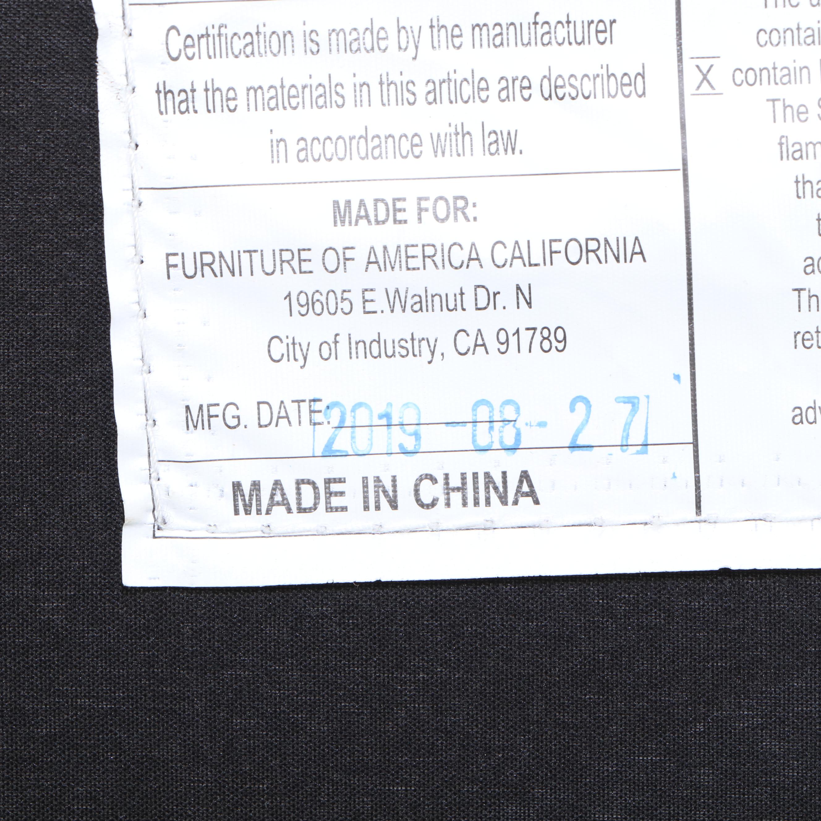 Furniture of America Industrial Style Wood and Metal Lounge Chair