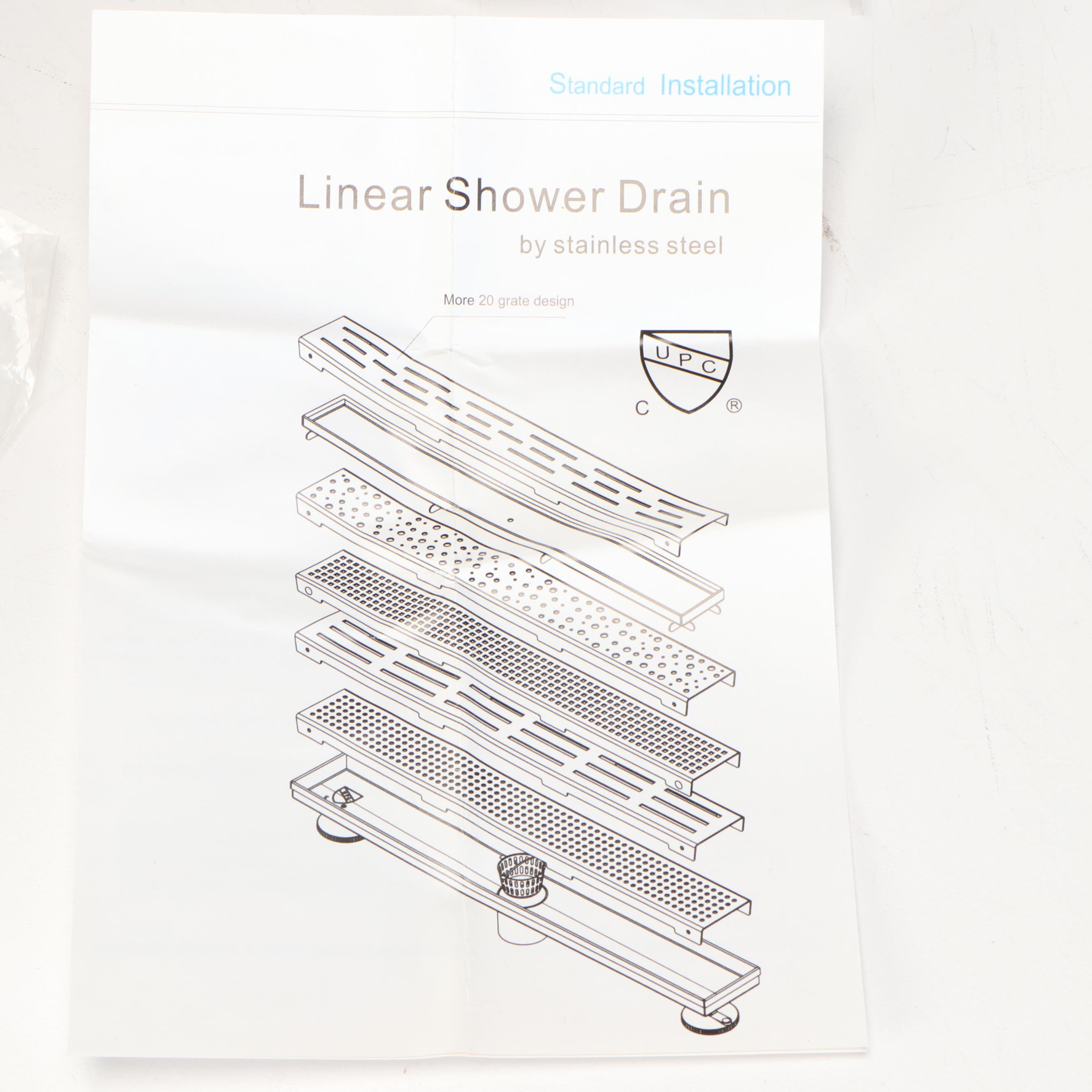 Black Enameled 60" and Other Linear Shower Drains