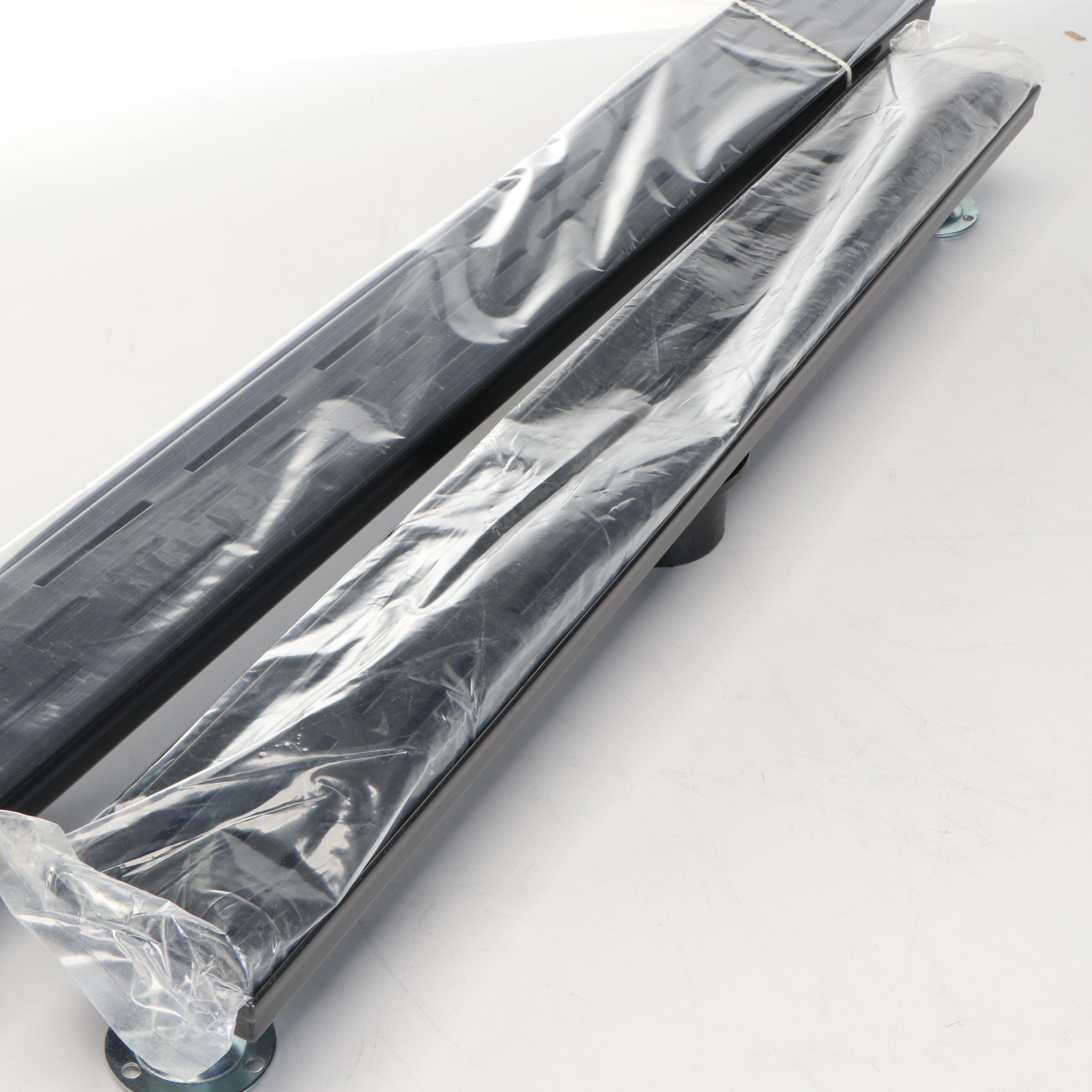 Black Enameled 60" and Other Linear Shower Drains