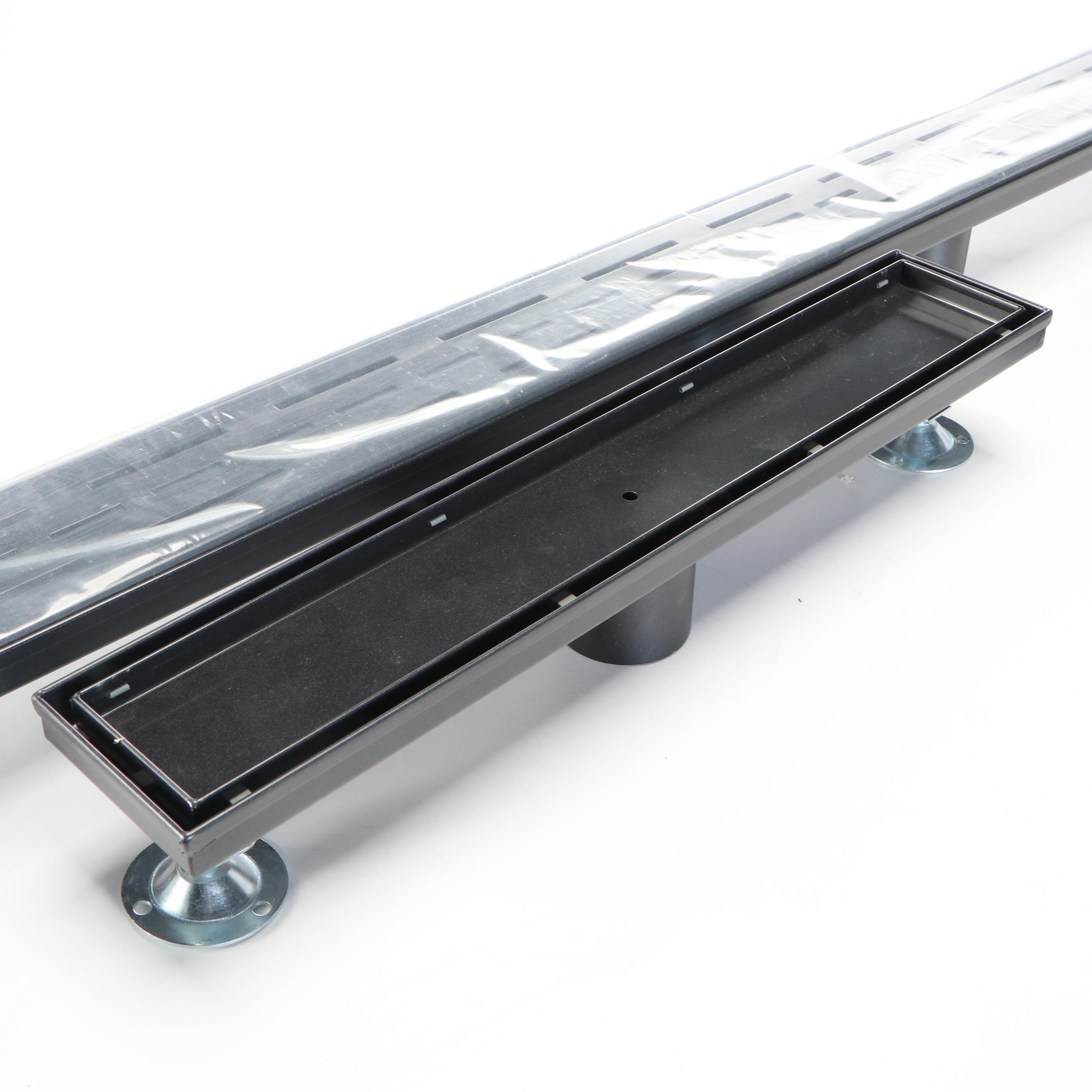 Black Enameled 60" and Other Linear Shower Drains